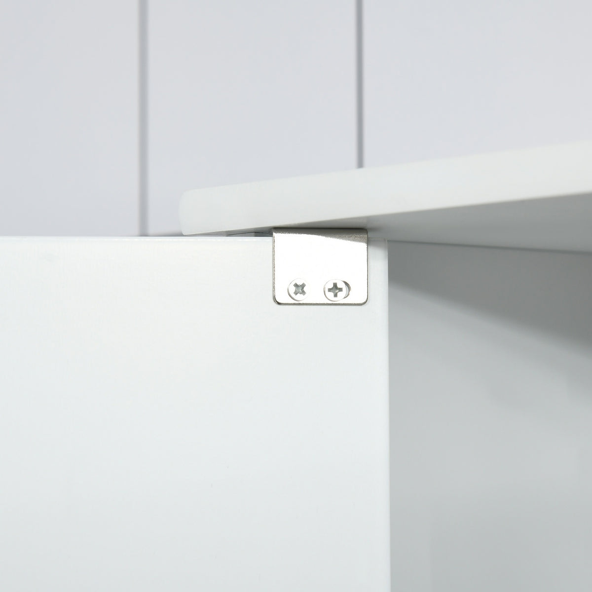 Mirror Cabinet Bathroom Cabinet With Glass Shelves, Wall Cabinet In White, 55X17.5X60Cm