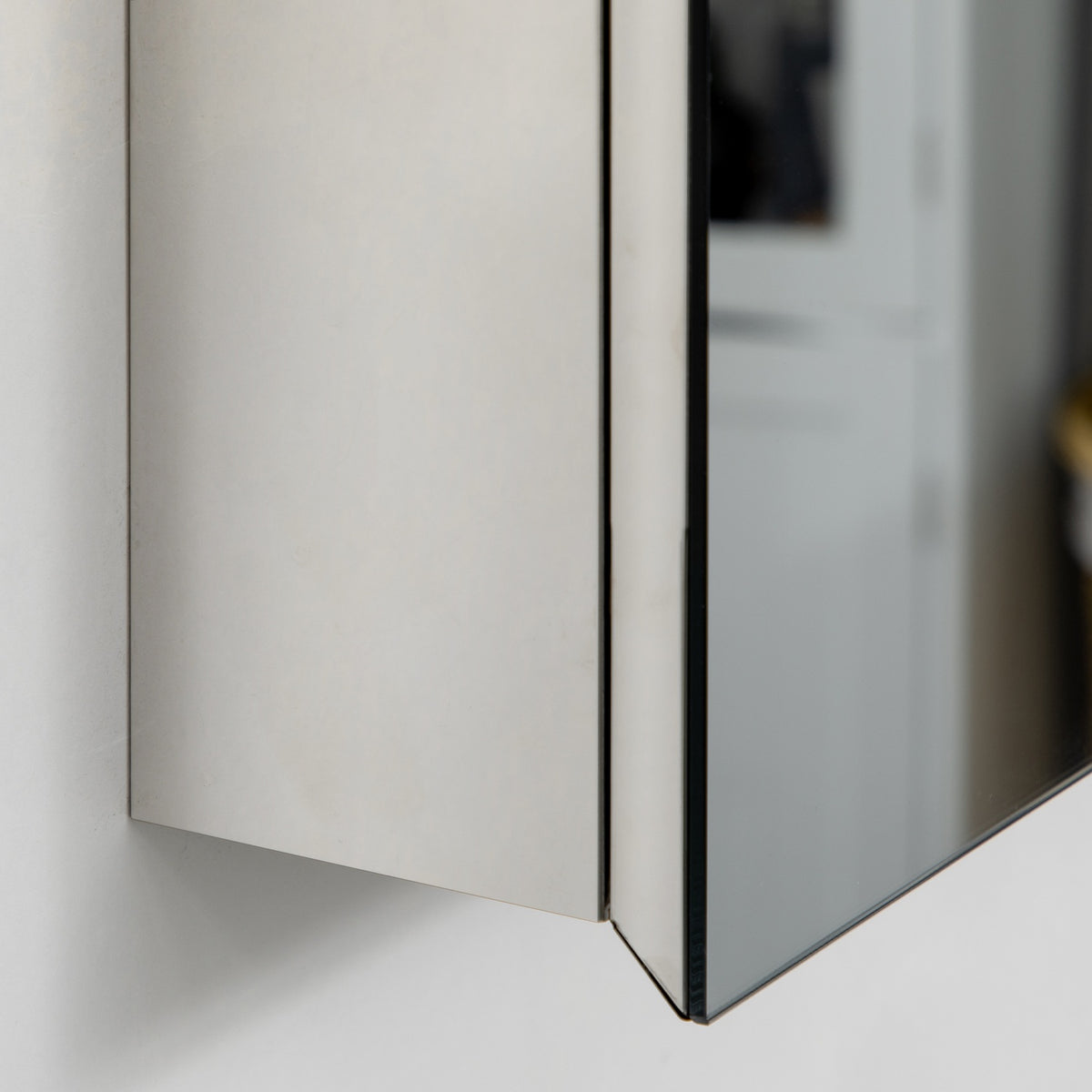 Mirror Cabinet, Bathroom Cabinet with 3 Tiers, Medicine Cabinet for Bathroom, Bedroom, Stainless Steel, Silver, 39 x 12 x 60cm