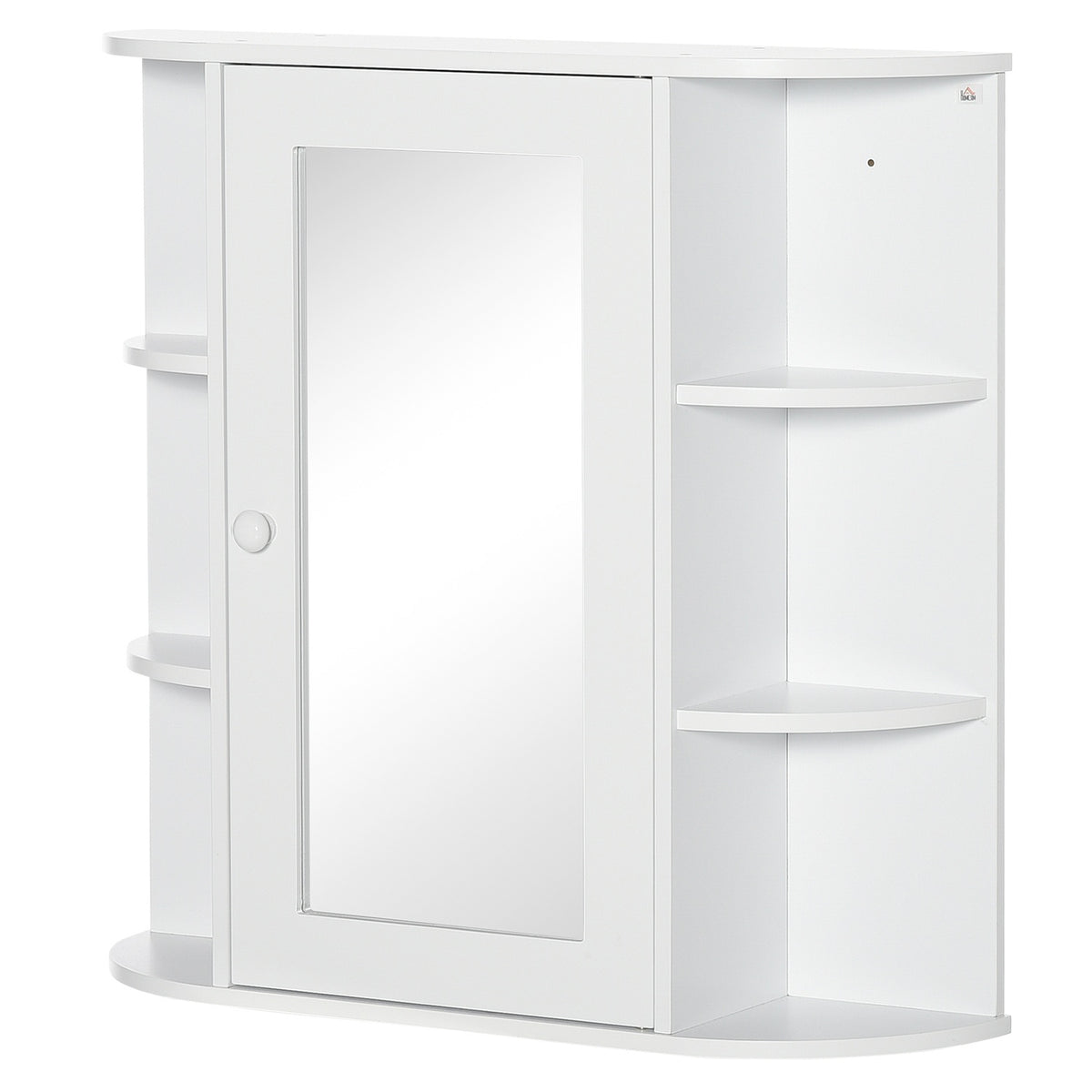 Mirror Cabinet Bathroom Mirror For Wall Mounting, Hanging Cabinet With 8 Compartments, Multi-Purpose Cabinet, White, 66X17X63Cm