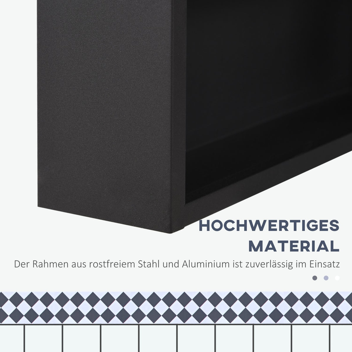 Mirror Cabinet Modern Wall Cabinet With Mirror & 3 Layers, Black, For Bathroom, 40X15X60 Cm