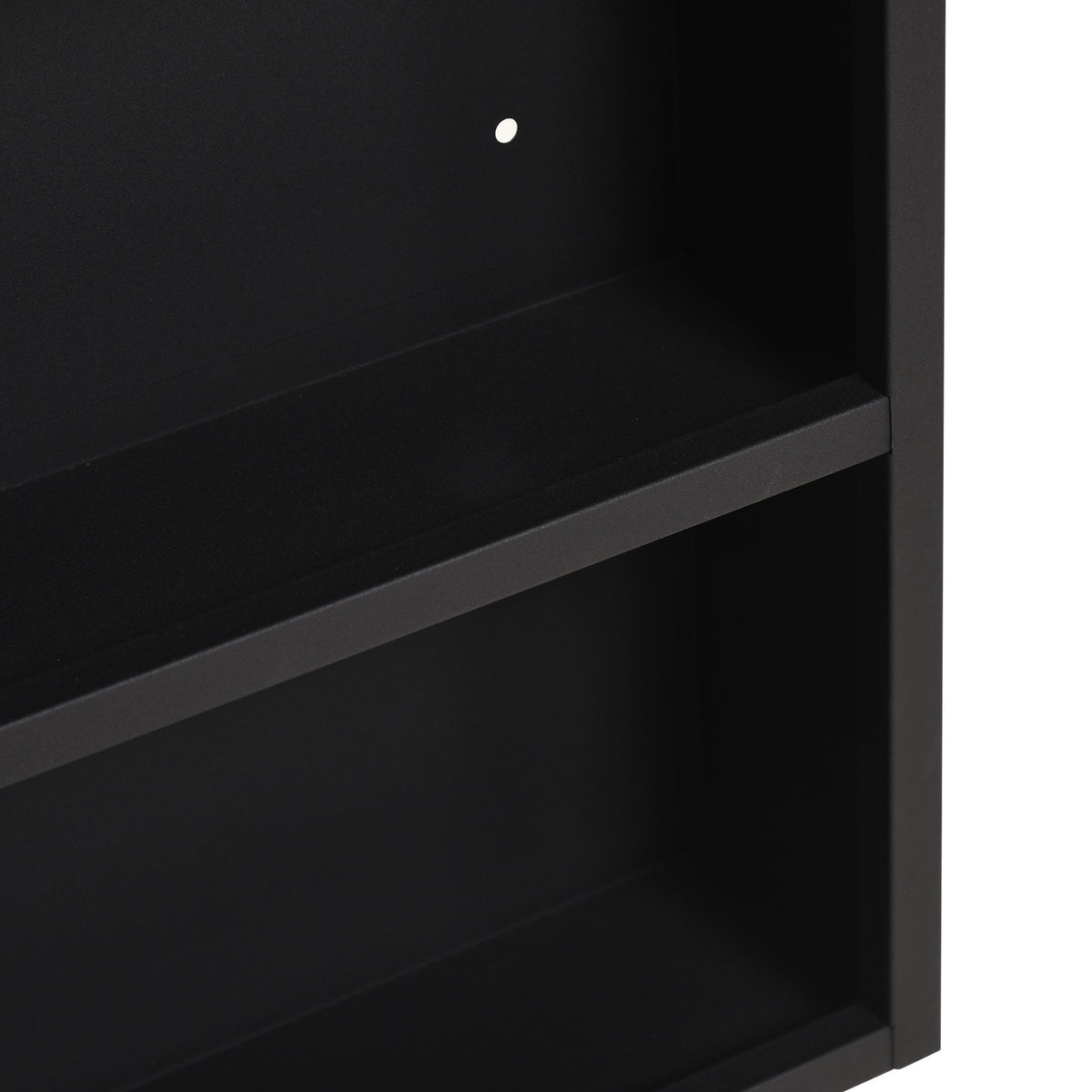Mirror Cabinet Stainless Steel Wall Cabinet With 2 Inner Shelves & Open Shelf, Glass, For Bathroom, 46X13.5X58 Cm