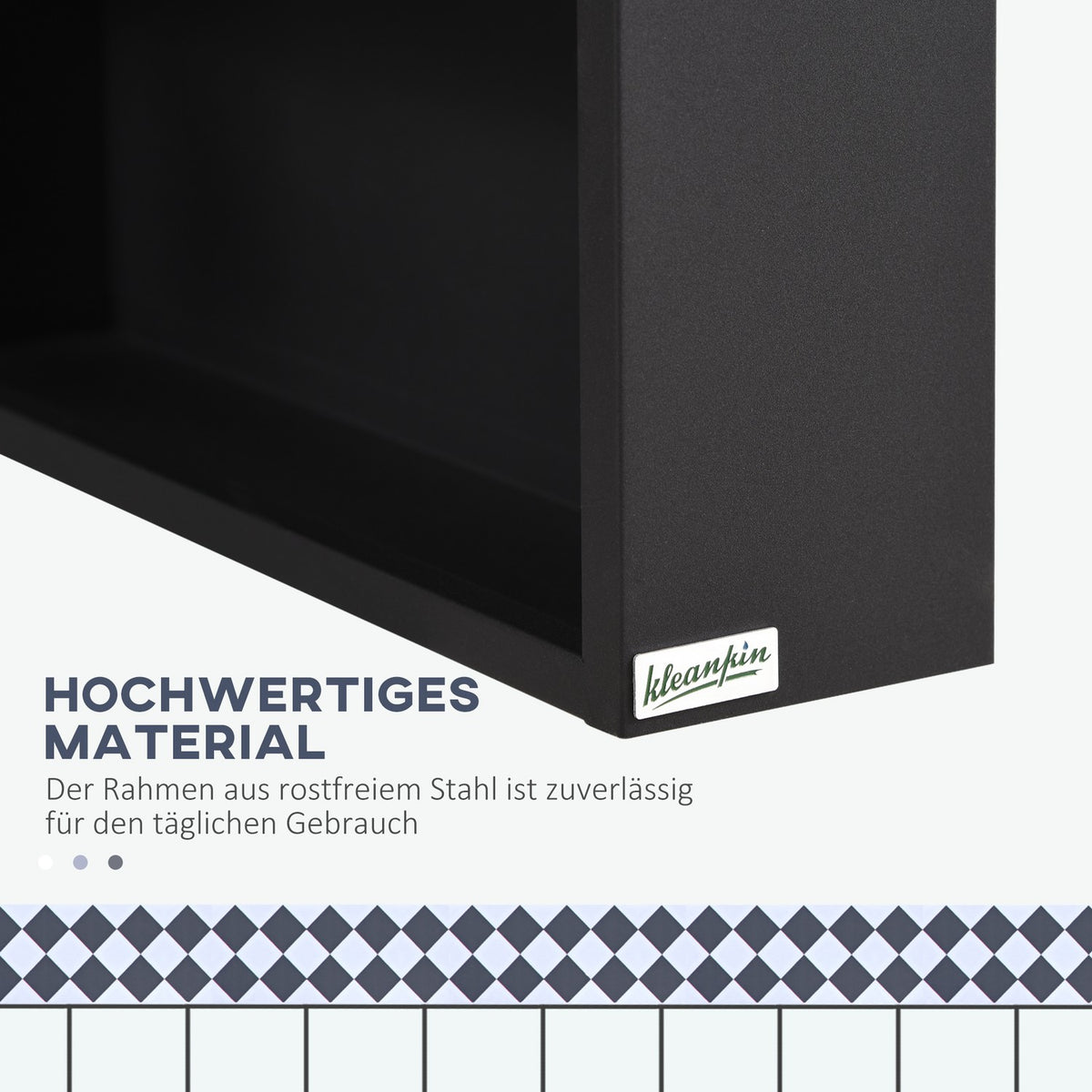 Mirror Cabinet Stainless Steel Wall Cabinet With 2 Inner Shelves & Open Shelf, Glass, For Bathroom, 46X13.5X58 Cm