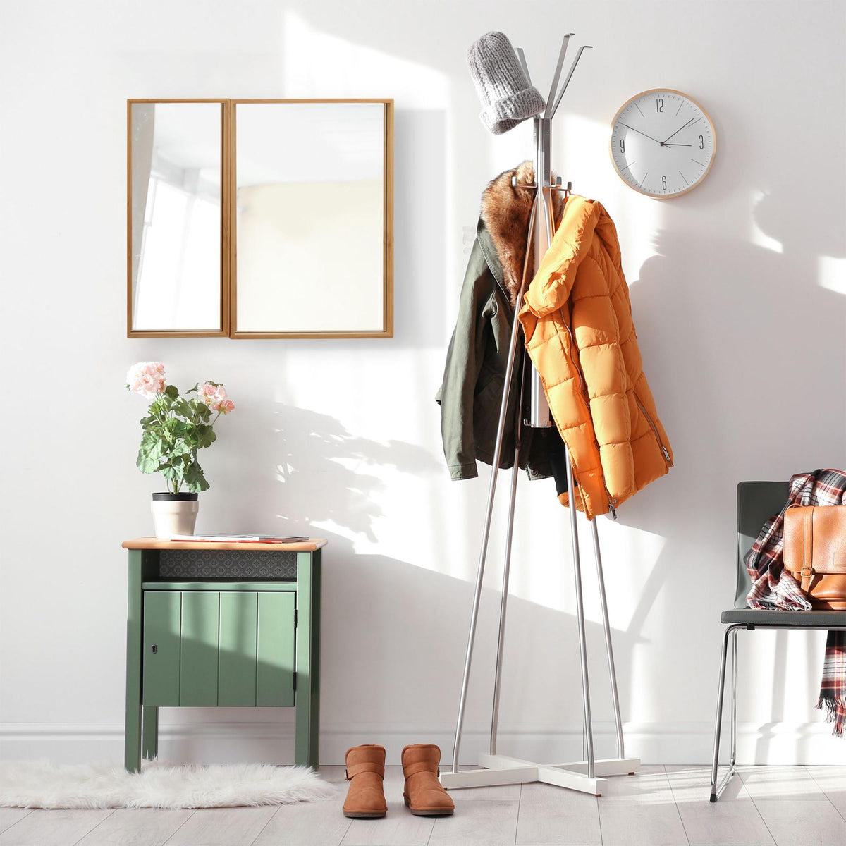 Mirror cabinet for bathroom with 2 doors