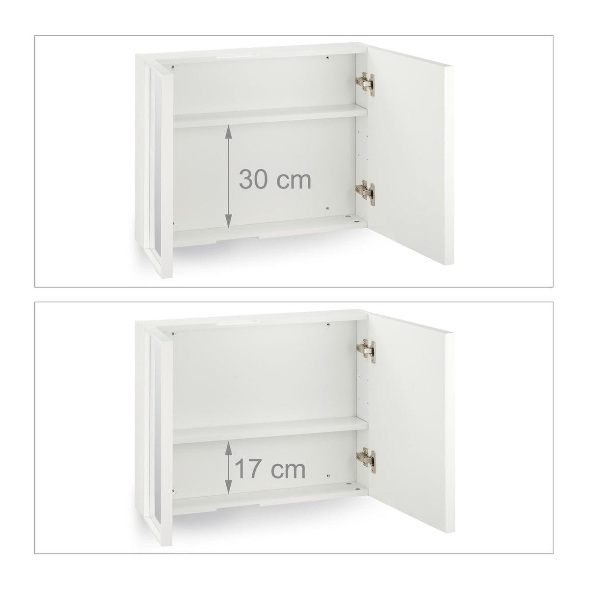 Mirror cabinet with 2 doors