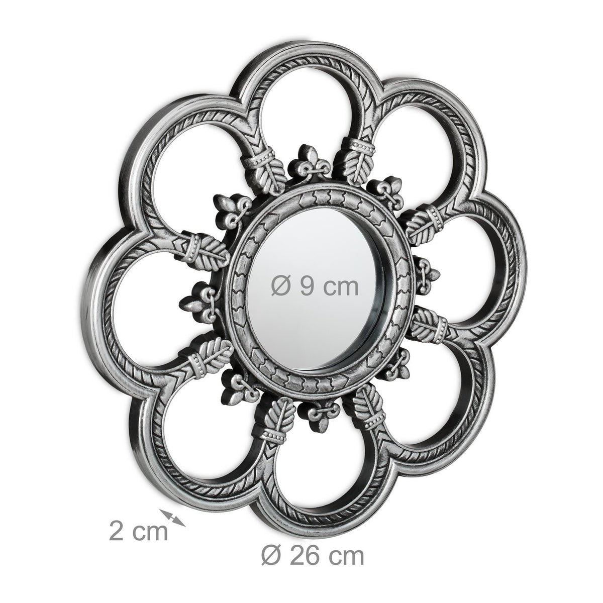 Mirror set of 3 flowers