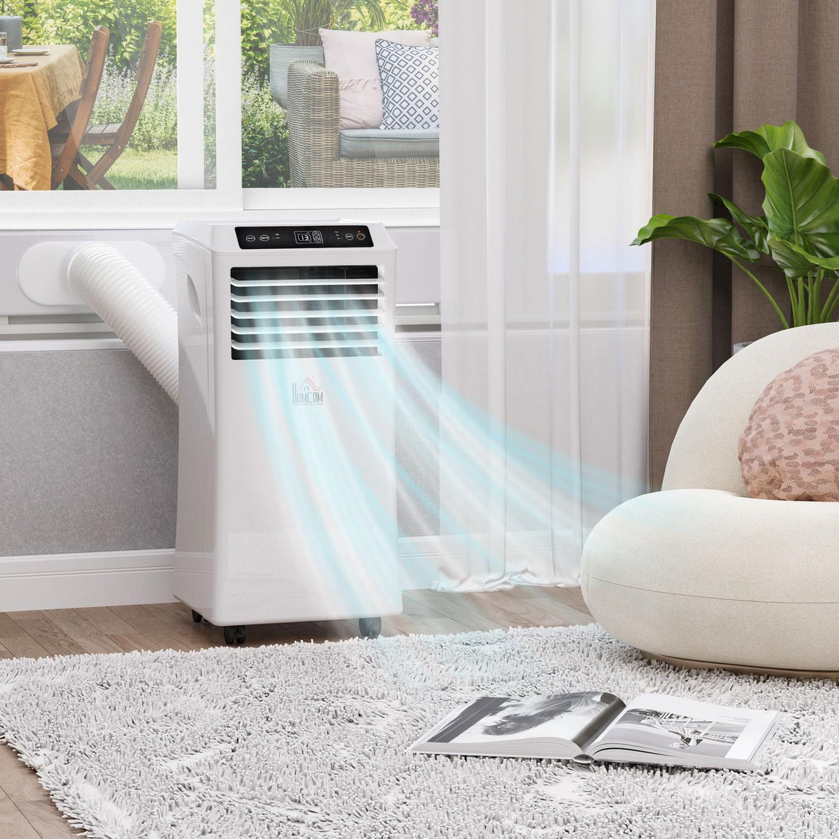 Mobile Air Conditioner 2.9 Kw 3-In-1 Air Conditioner Cooling Dehumidification And Ventilation 12-18㎡ 24H Timer With Remote Control 2 Speed Levels