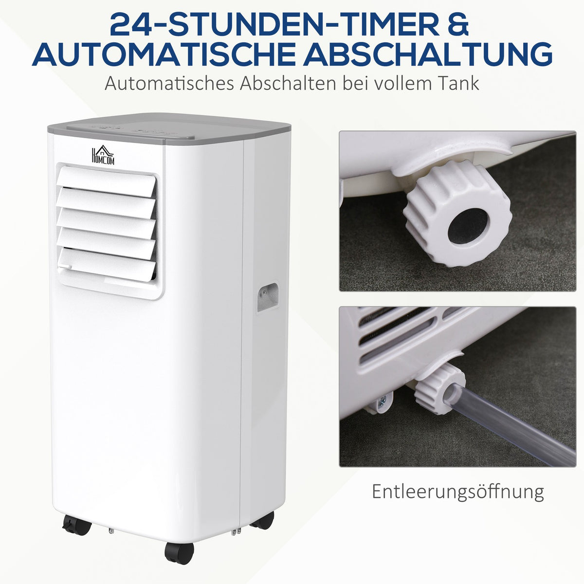 Mobile Air Conditioning 4-In-1 Air Conditioning Unit With Remote Control 24H Timer And Exhaust Hose 2 Speed Levels 560W Abs 32.8 X 30.5 X 67.8 Cm