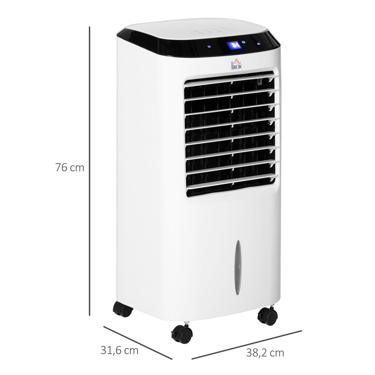 Mobile Air Conditioning With Air Humidification Water Cooling Air Conditioner Air Cooler 8H Timer Remote Control Usage Space 20㎡ 600W Abs 38.2X31.6X76Cm