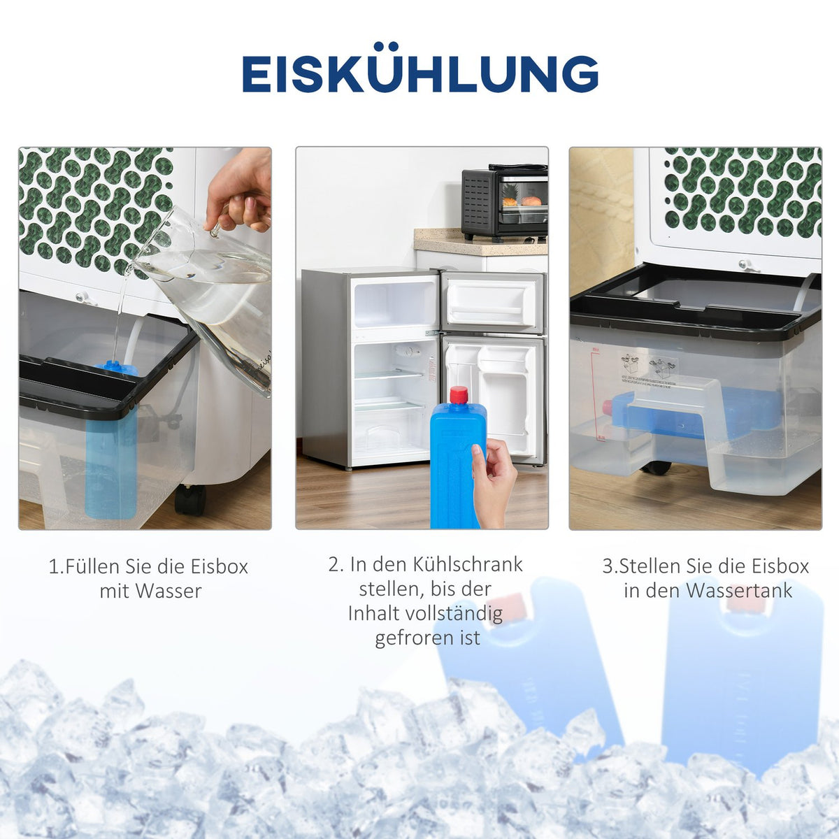 Mobile Air Conditioning With Air Humidification Water Cooling Air Conditioner Air Cooler 8H Timer Remote Control Usage Space 20㎡ 600W Abs 38.2X31.6X76Cm
