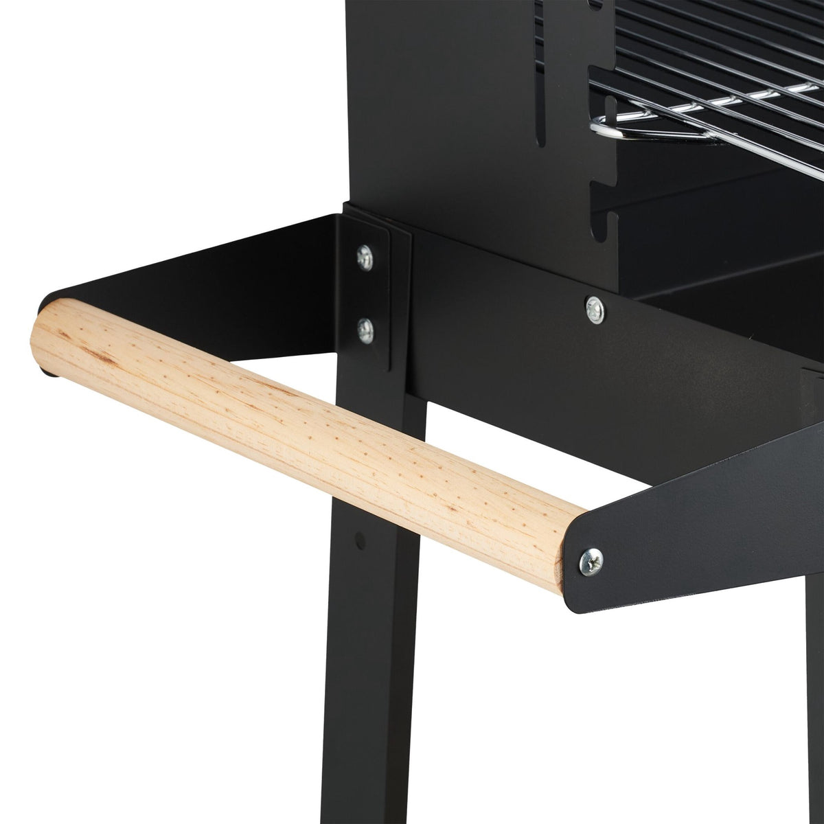 Mobile Barbecue Cart with Shelves and Wheels