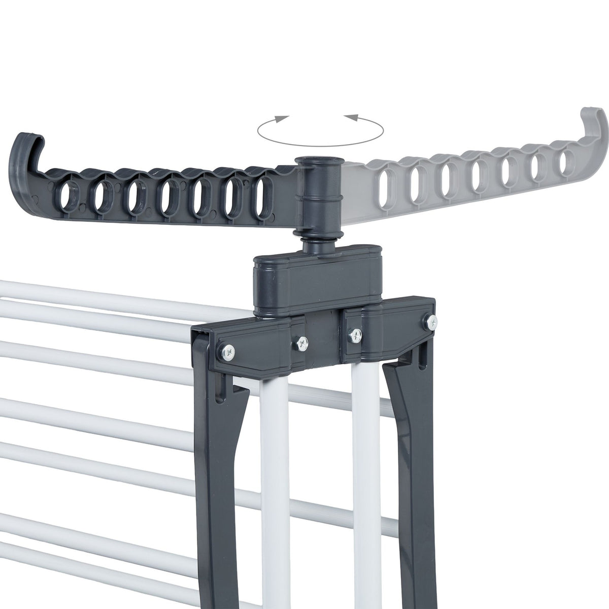 Mobile Clothes Airer with Wheels, Folding Wings