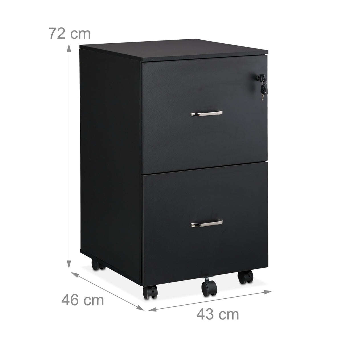 Mobile File Cabinet with Lock & Suspension Files