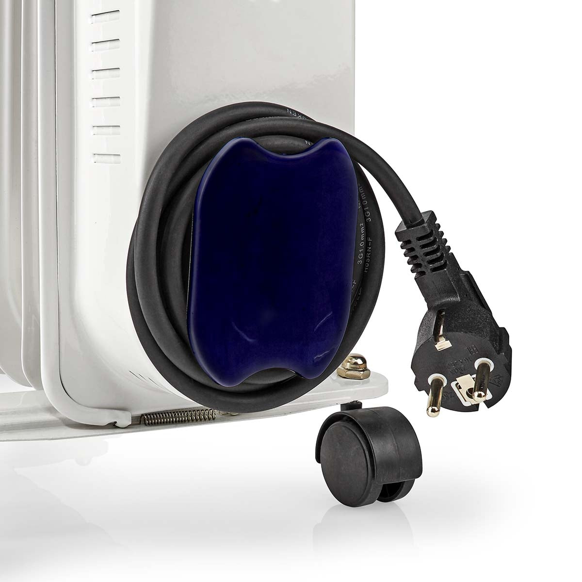 Mobile Oil Radiator | 1000 / 1500 / 2500 W | 11 Fins | Adjustable thermostat | 3 Heat Settings | Fall over protection | White