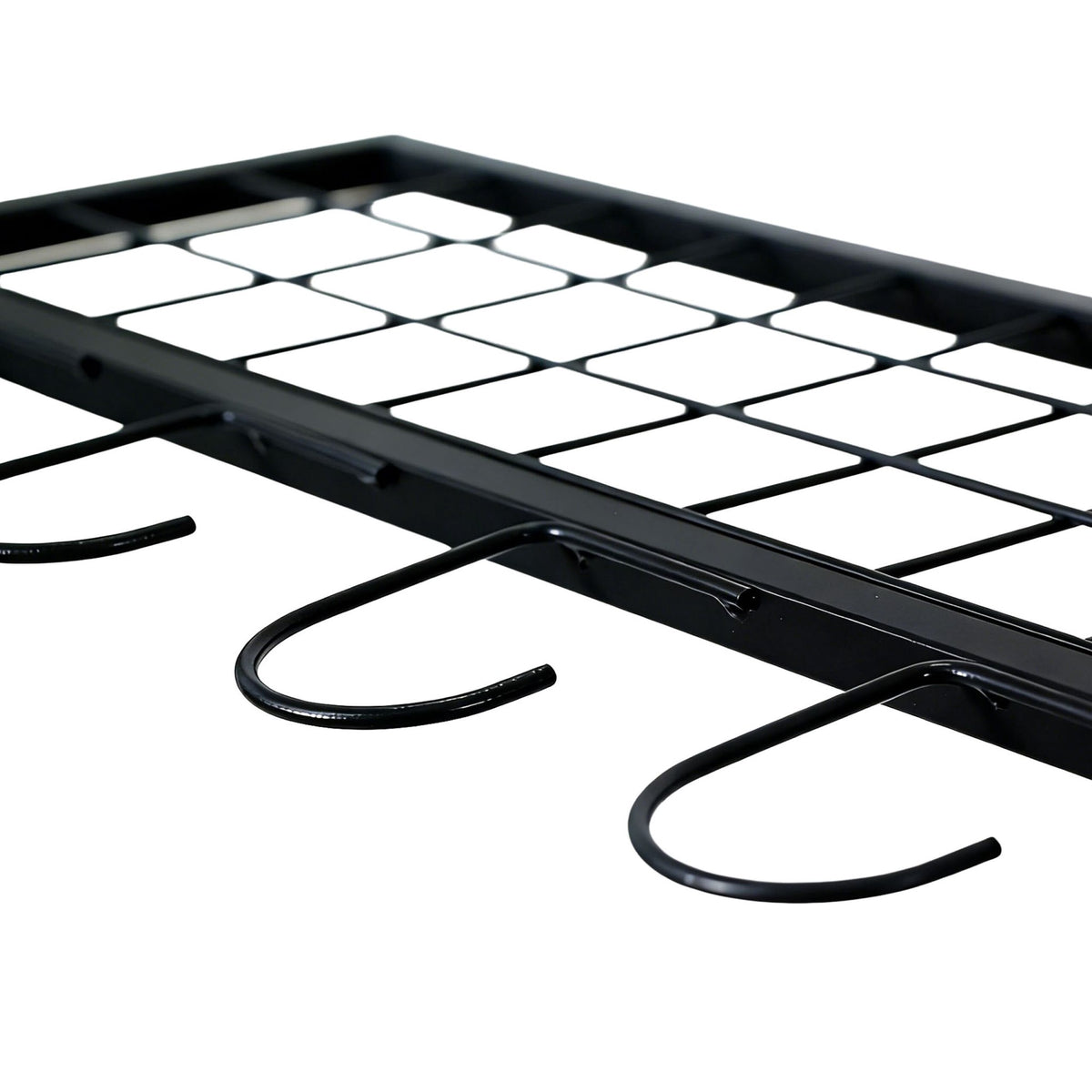 Mobile Steel Garden Tool Rack with Castors, Black