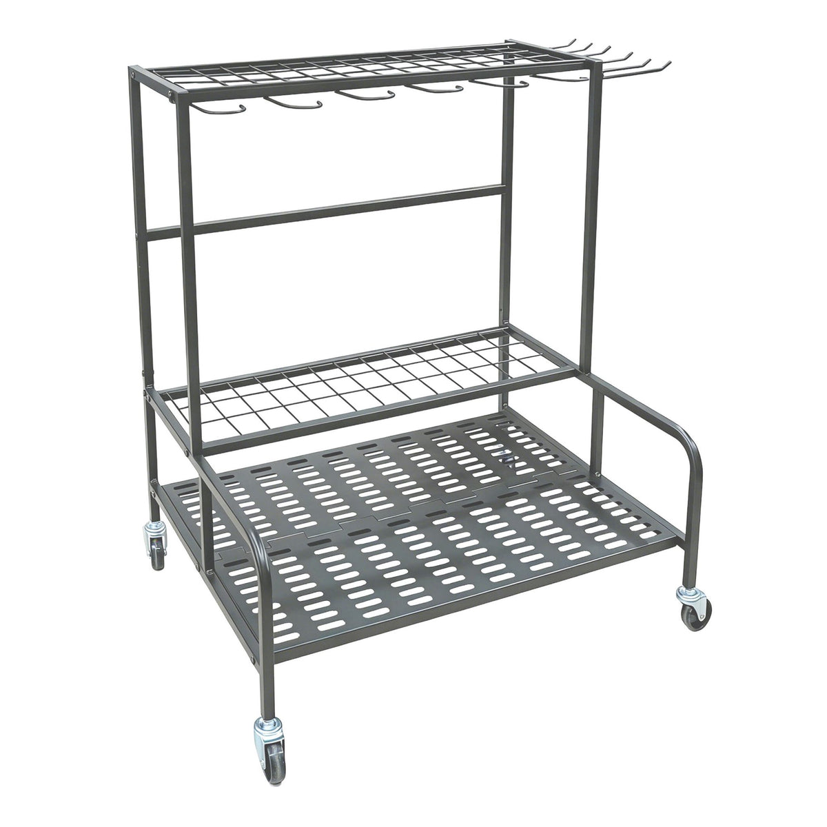 Mobile Steel Garden Tool Rack with Castors