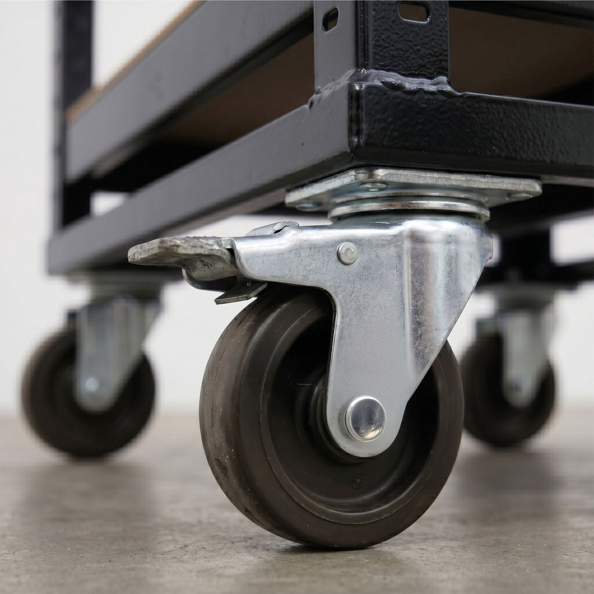 Mobile Steel Shelving Unit, Adjustable, Locking Casters