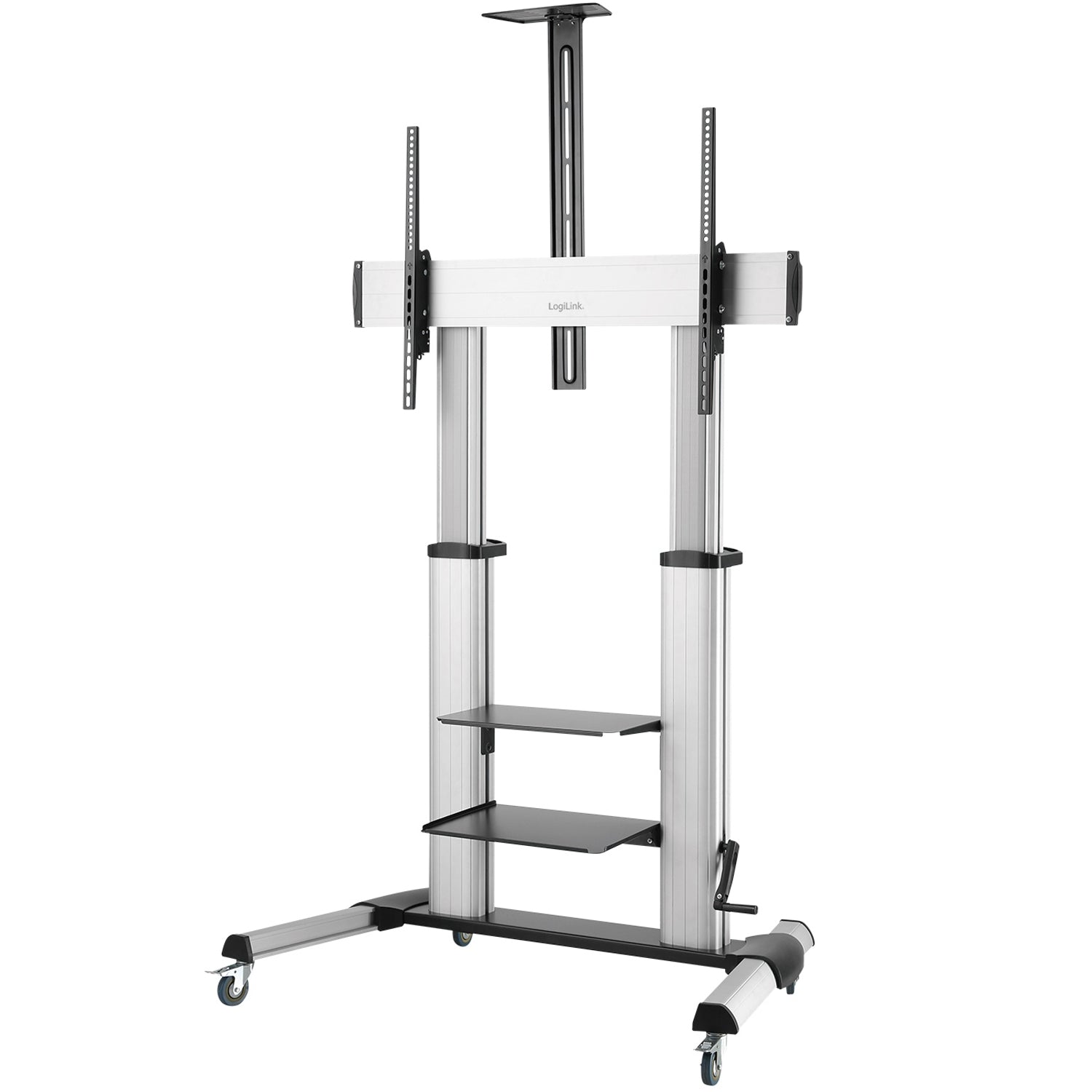 Mobile TV Stand with Wheels, 60-100"", 100kg Capacity