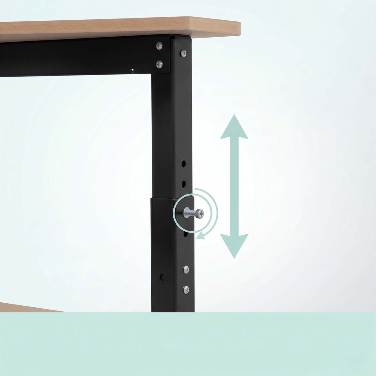 Mobile Workbench With Castors – Height Adjustable, Pegboard