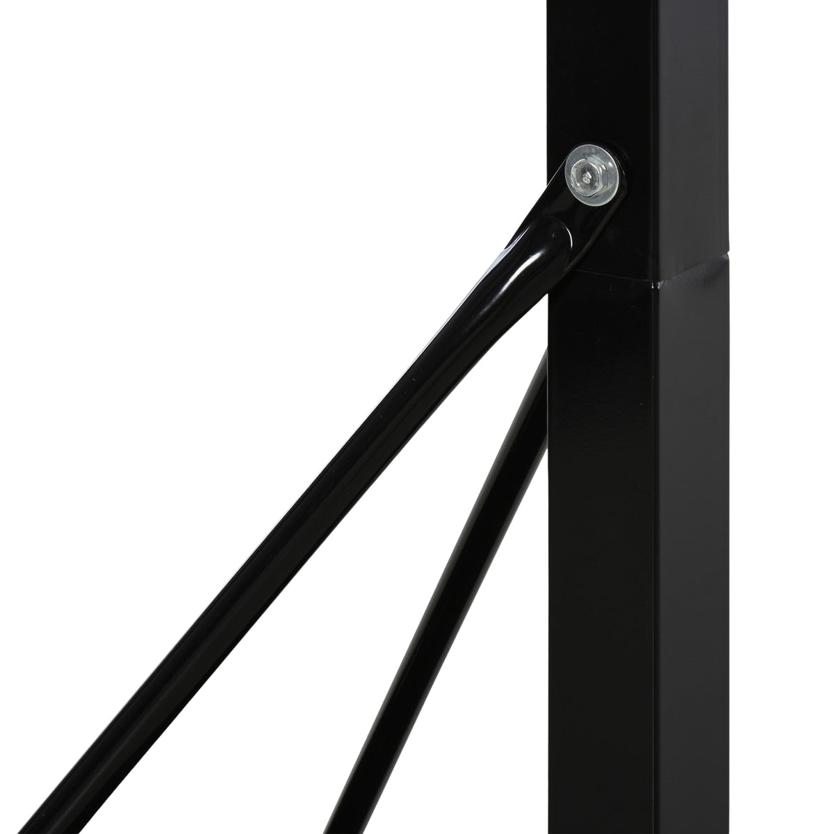 Mobile basketball stand basketball hoop with height-adjustable stand, steel + plastic, black, 90 x 165 x 302-352 cm