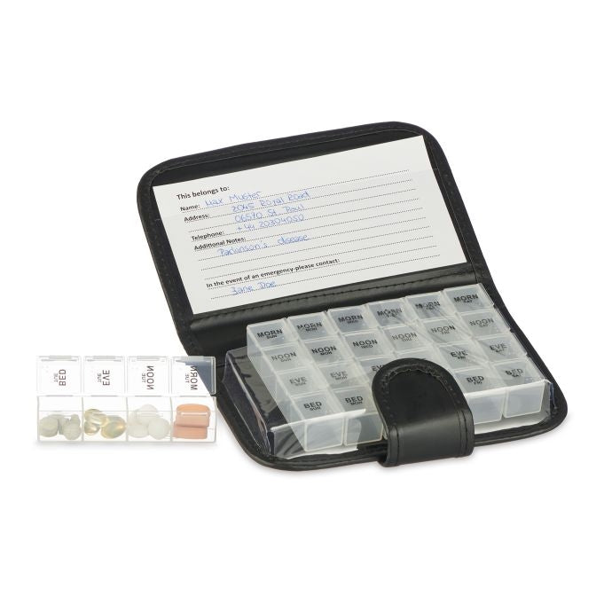 Mobile box for tablets 7 days 4 compartments