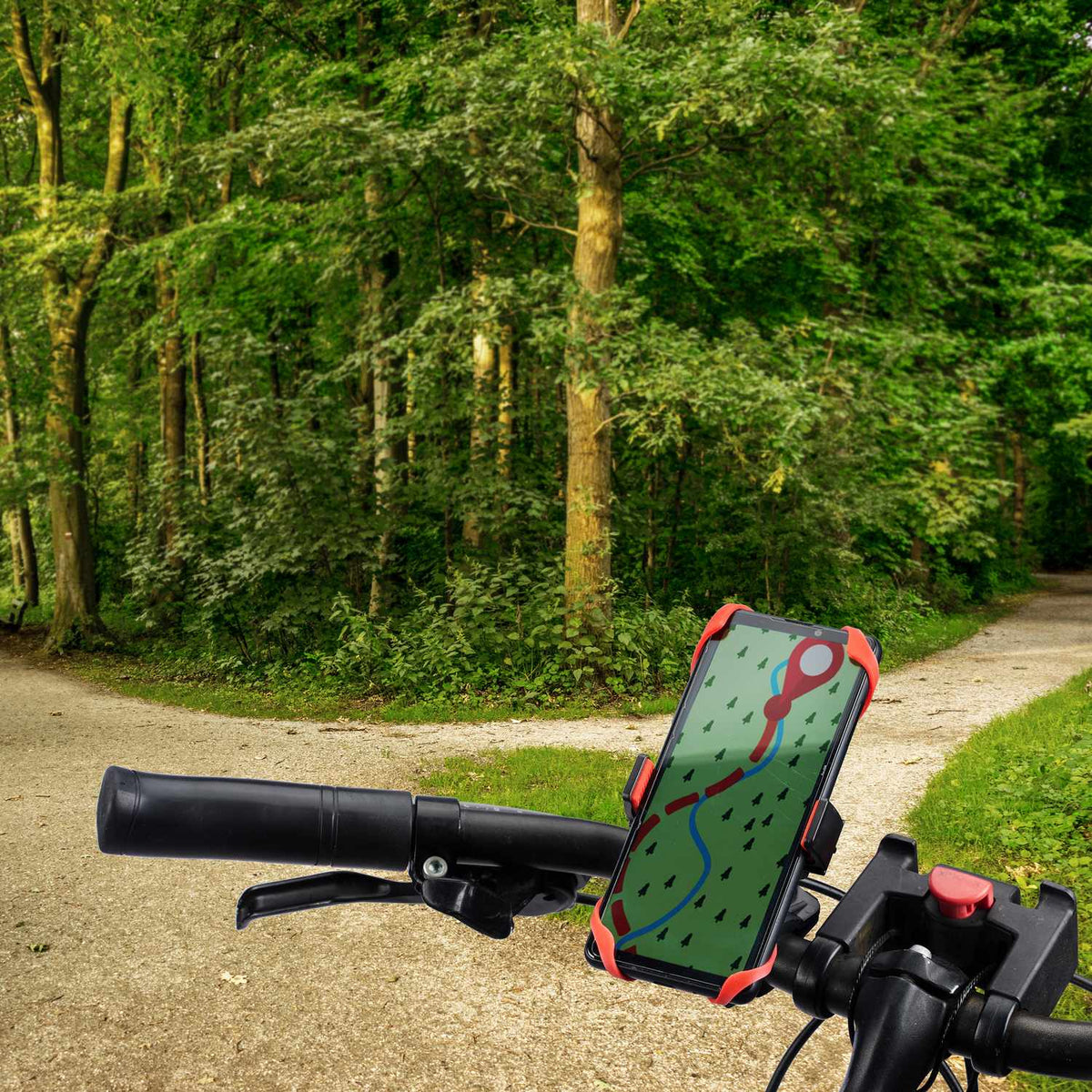 Mobile phone holder for bicycle