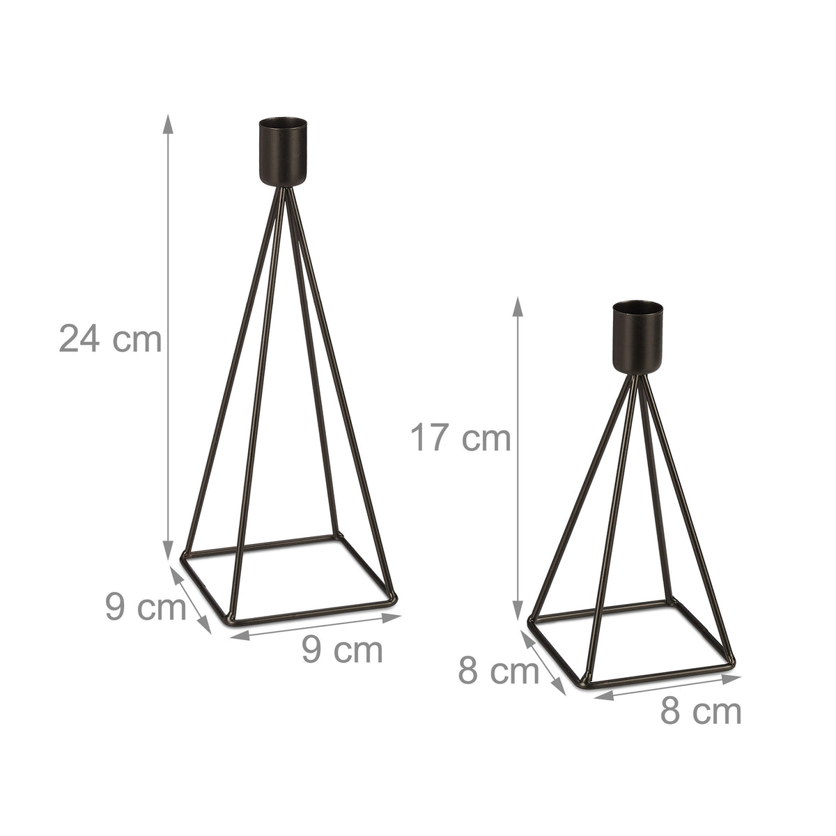 Modern candle holder, set of 2