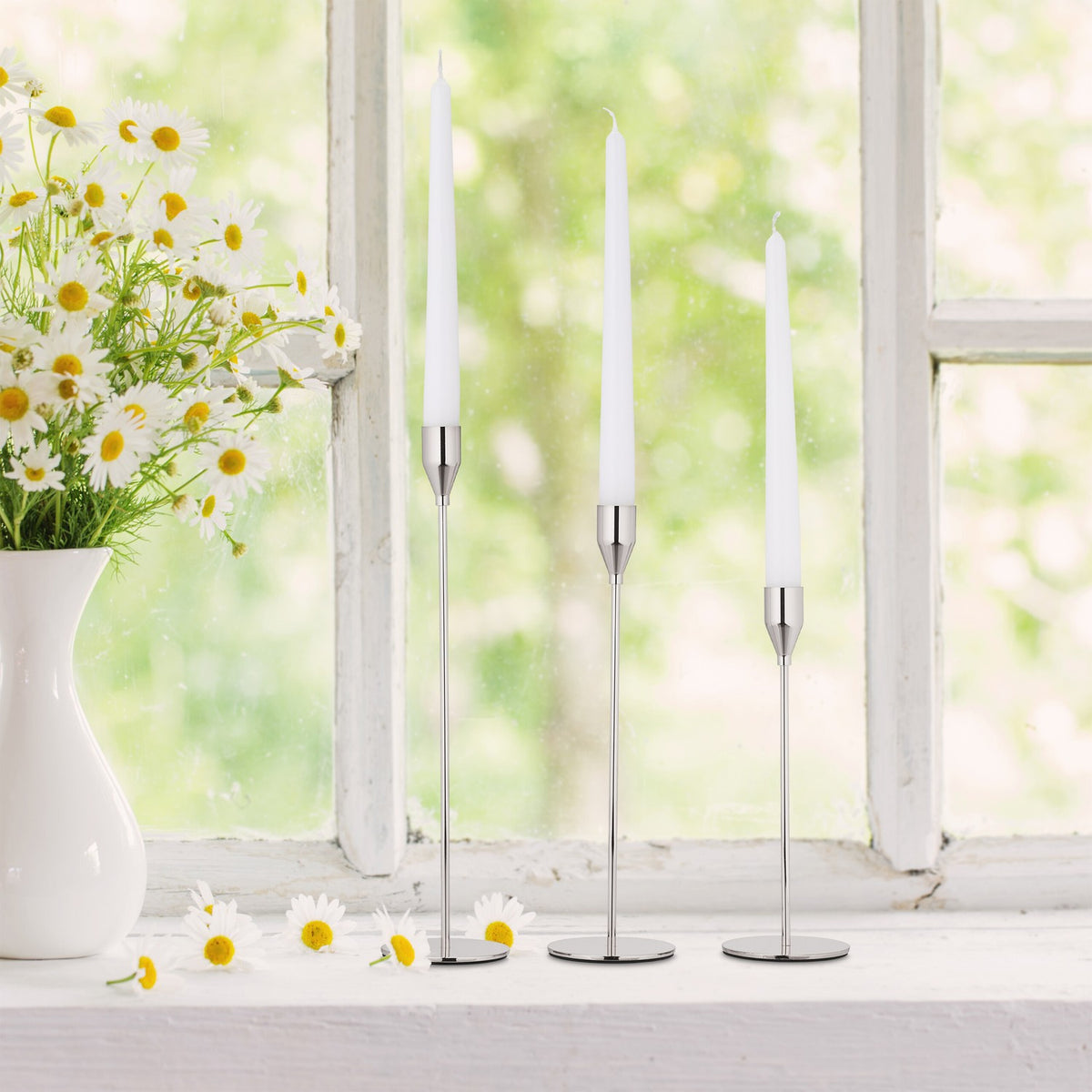 Modern candlesticks in a set of 3