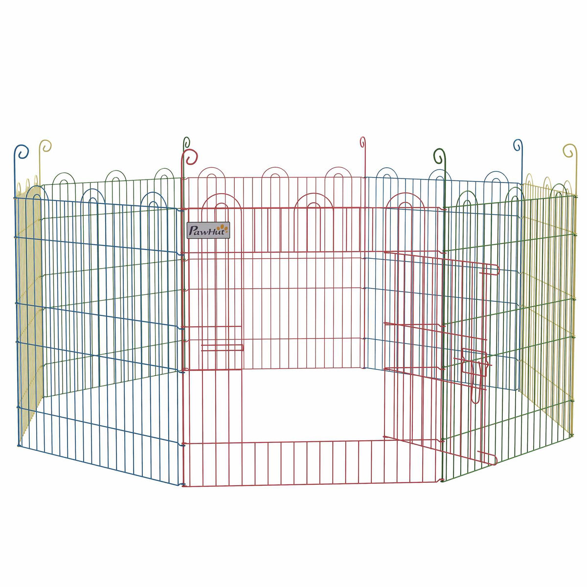 Modular Steel Puppy Playpen with Locking Door, Ø156x60 cm
