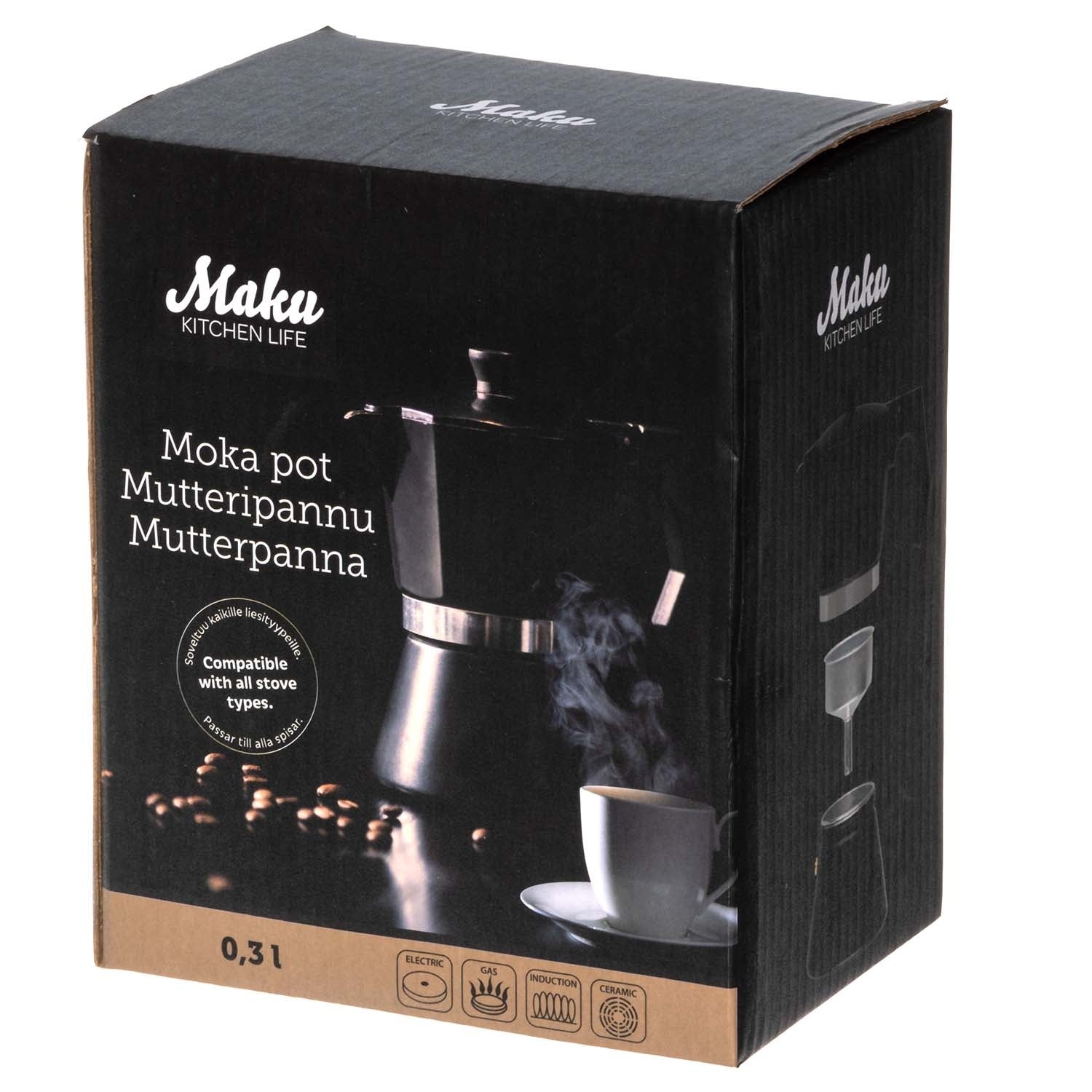 Moka Coffee Maker, 300 ml Capacity