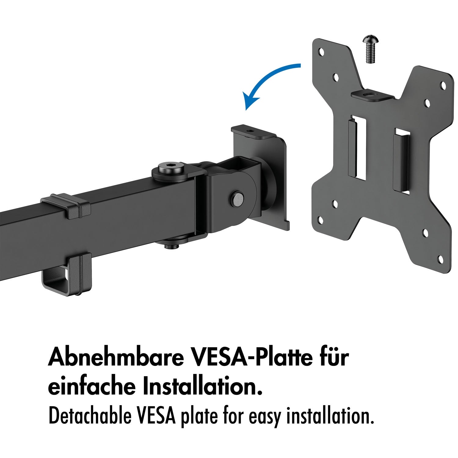 Monitor Arm 17-32" Adjustable Desk Mount Black