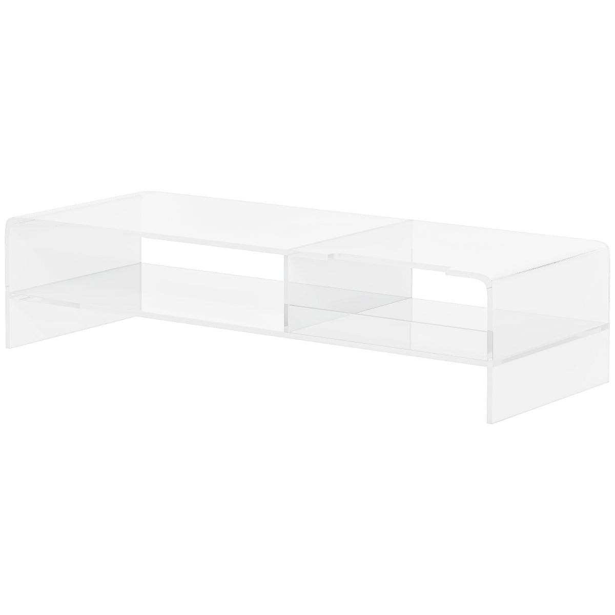 Monitor Stand Screen Riser With Storage Compartment, For Monitors Up To 24 Inches, Pc, Laptop Up To 5Kg, Acrylic, 50.8X19X12Cm