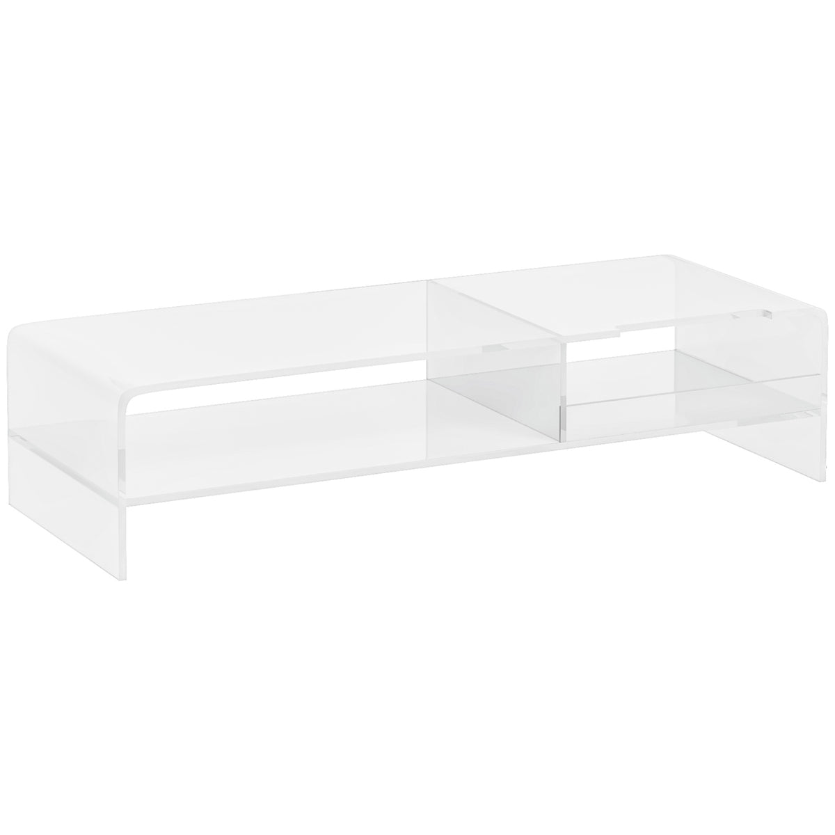 Monitor Stand Screen Riser With Storage Compartment, For Monitors Up To 24 Inches, Pc, Laptop Up To 5Kg, Acrylic, 50.8X19X12Cm