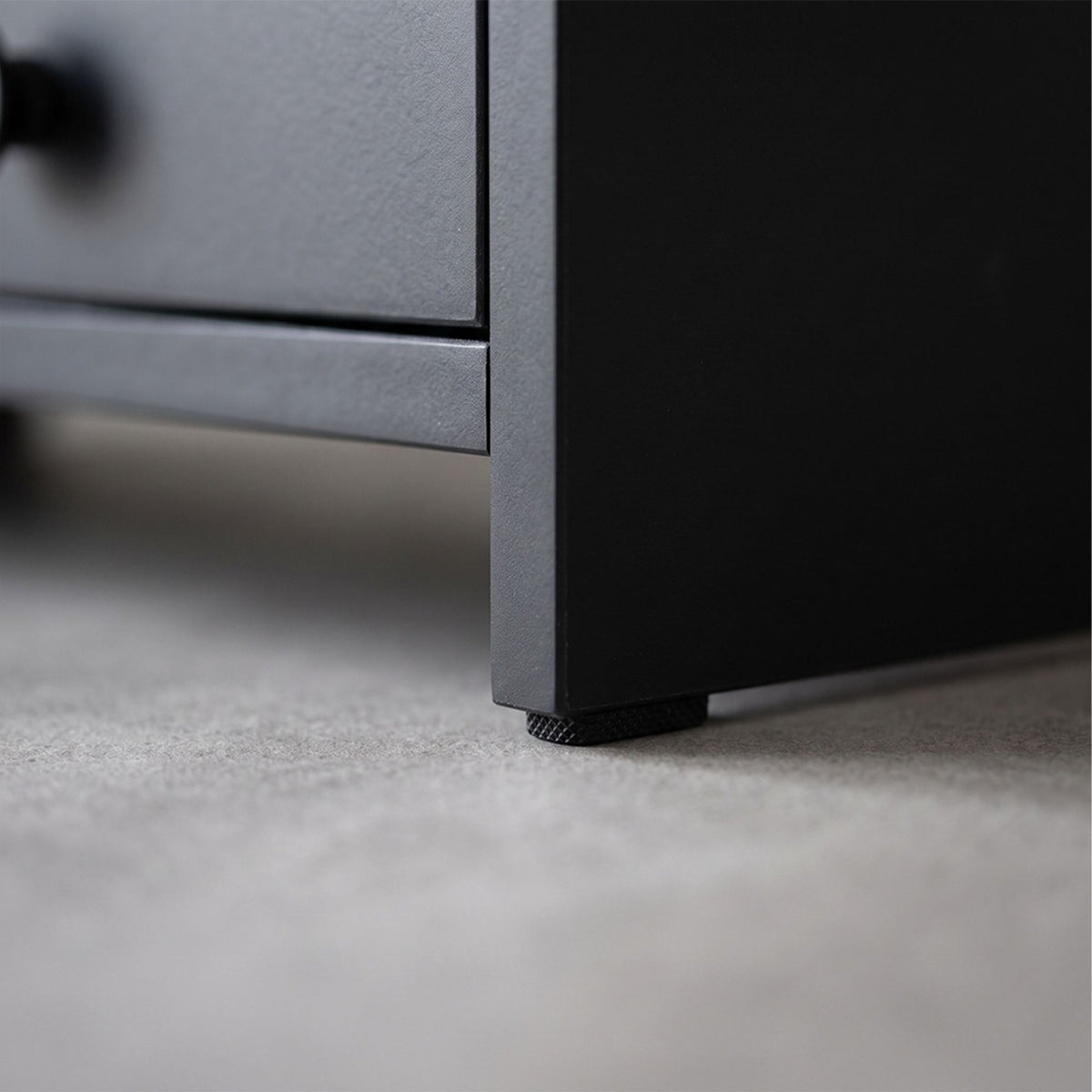 Monitor Stand with 3 Drawers – Black MDF, 10 kg Capacity