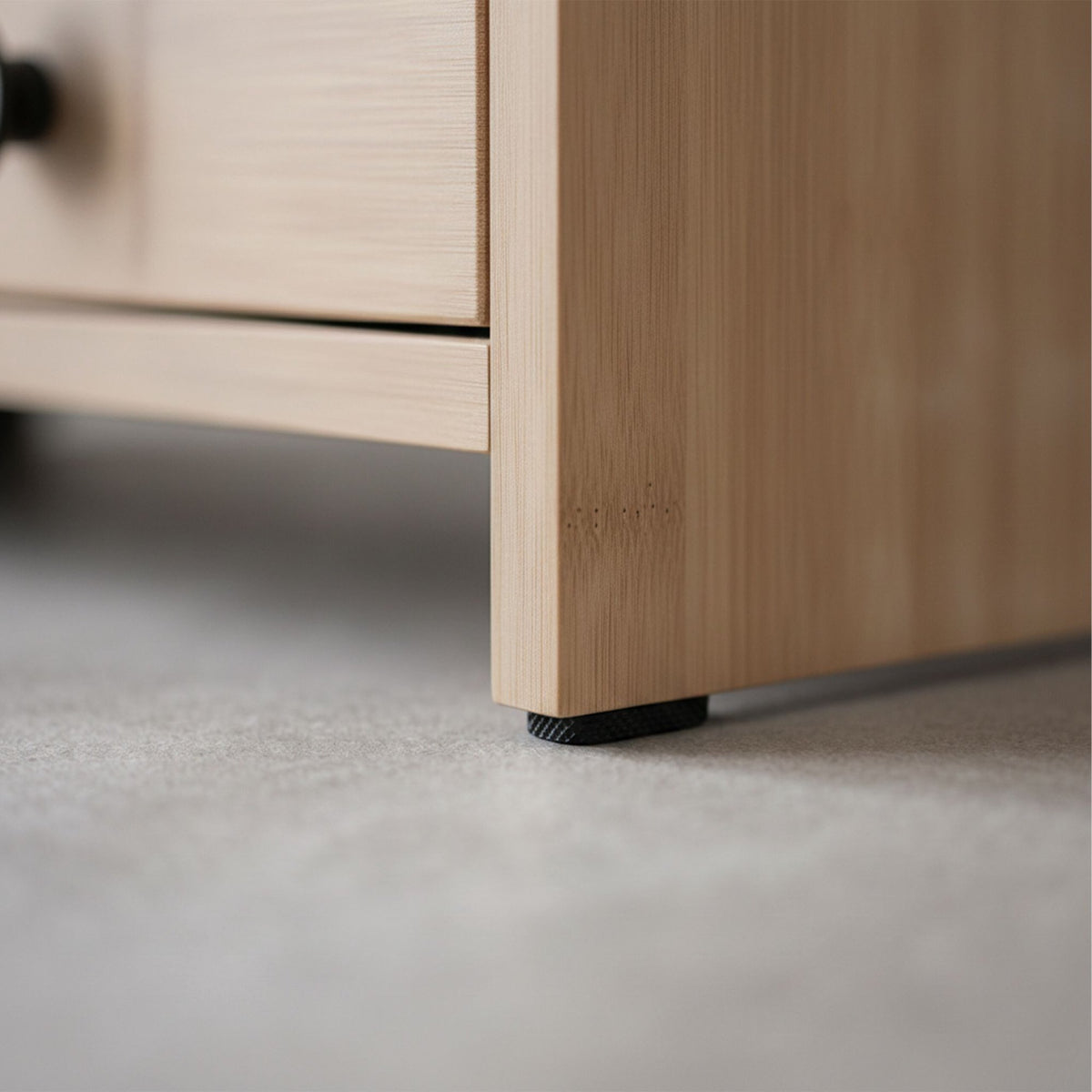 Monitor Stand with 3 Drawers, Wood Look, MDF