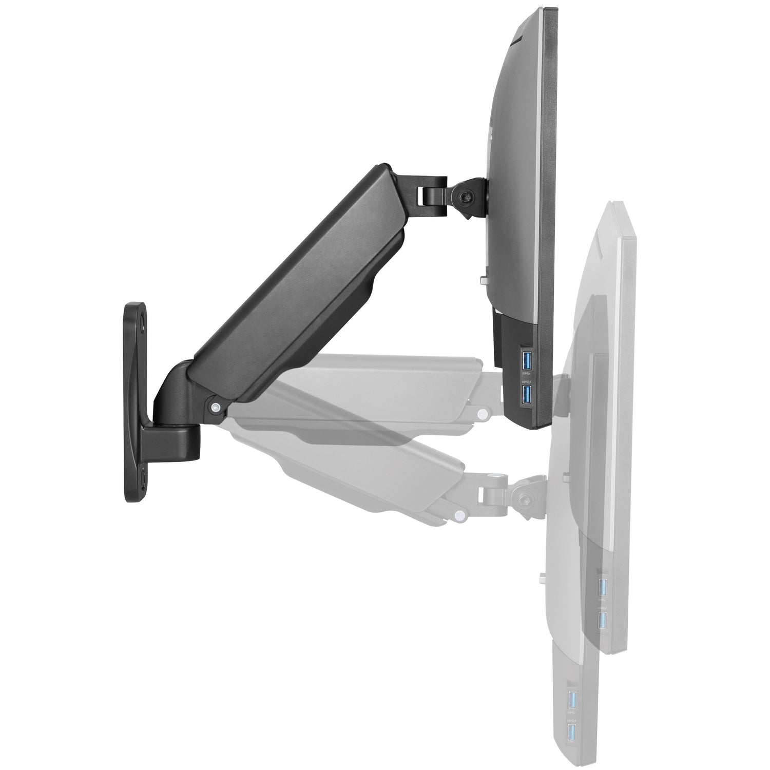 Monitor arm Wall mount 17-32" gas-suspended 260mm