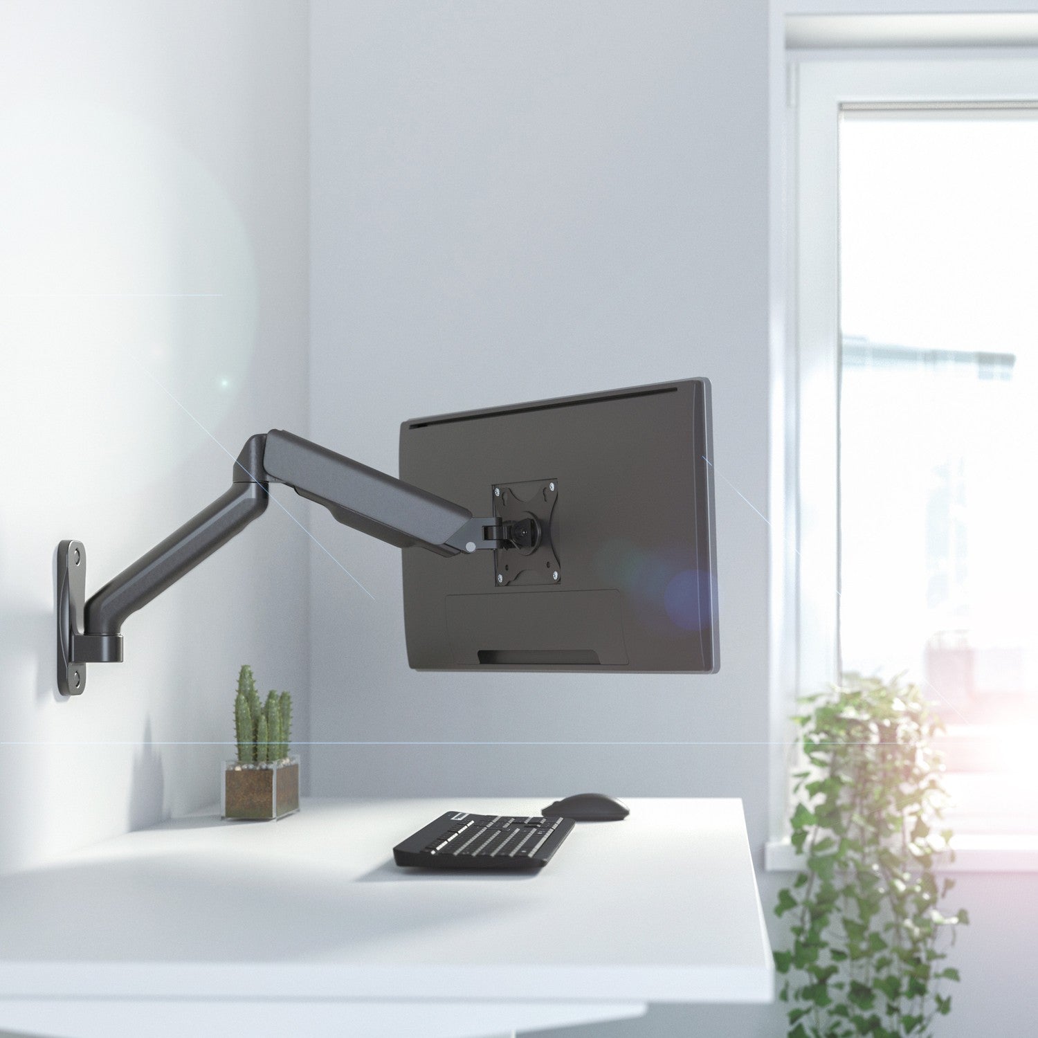 Monitor arm Wall mount 17-32" gas-suspended 450mm