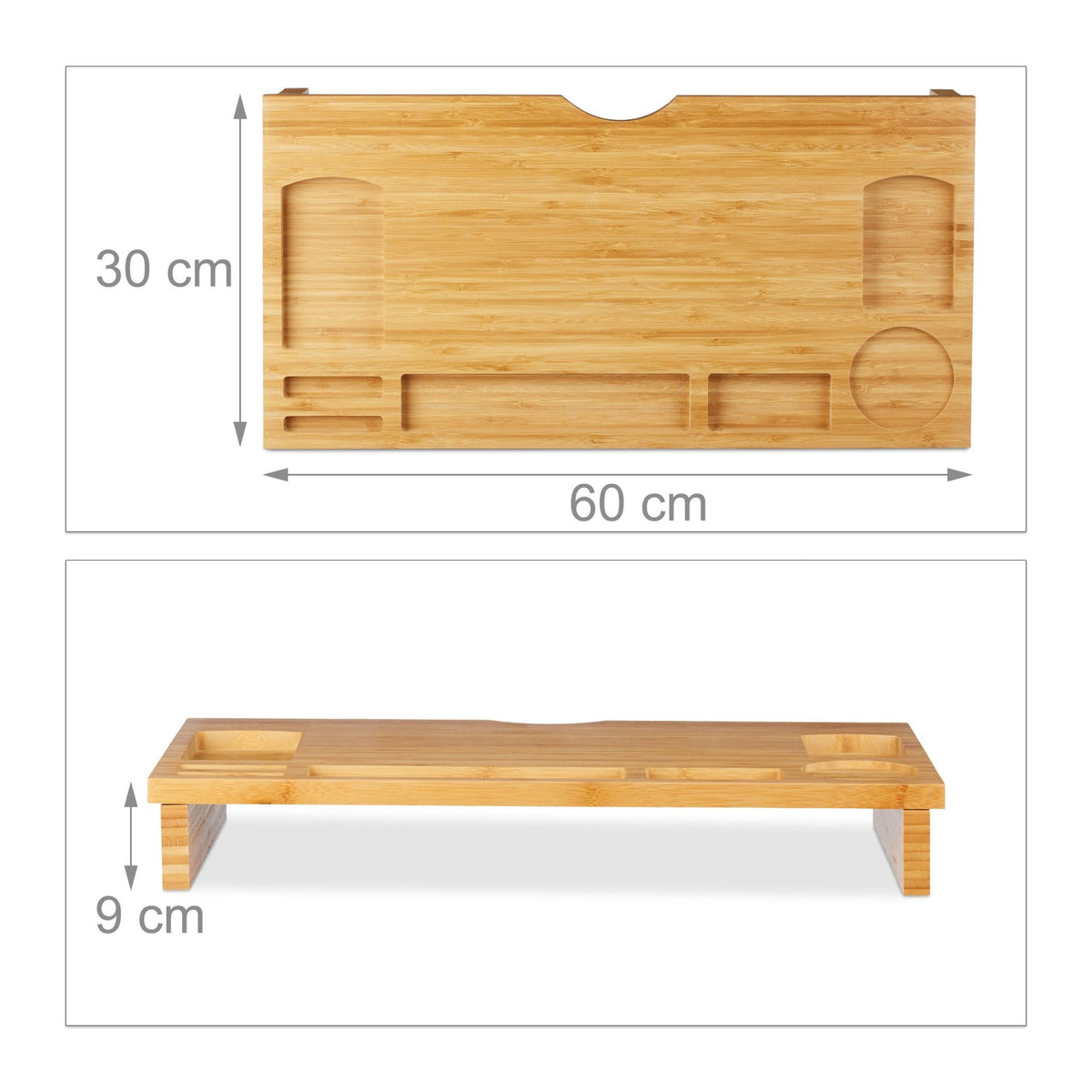 Monitor stand in bamboo