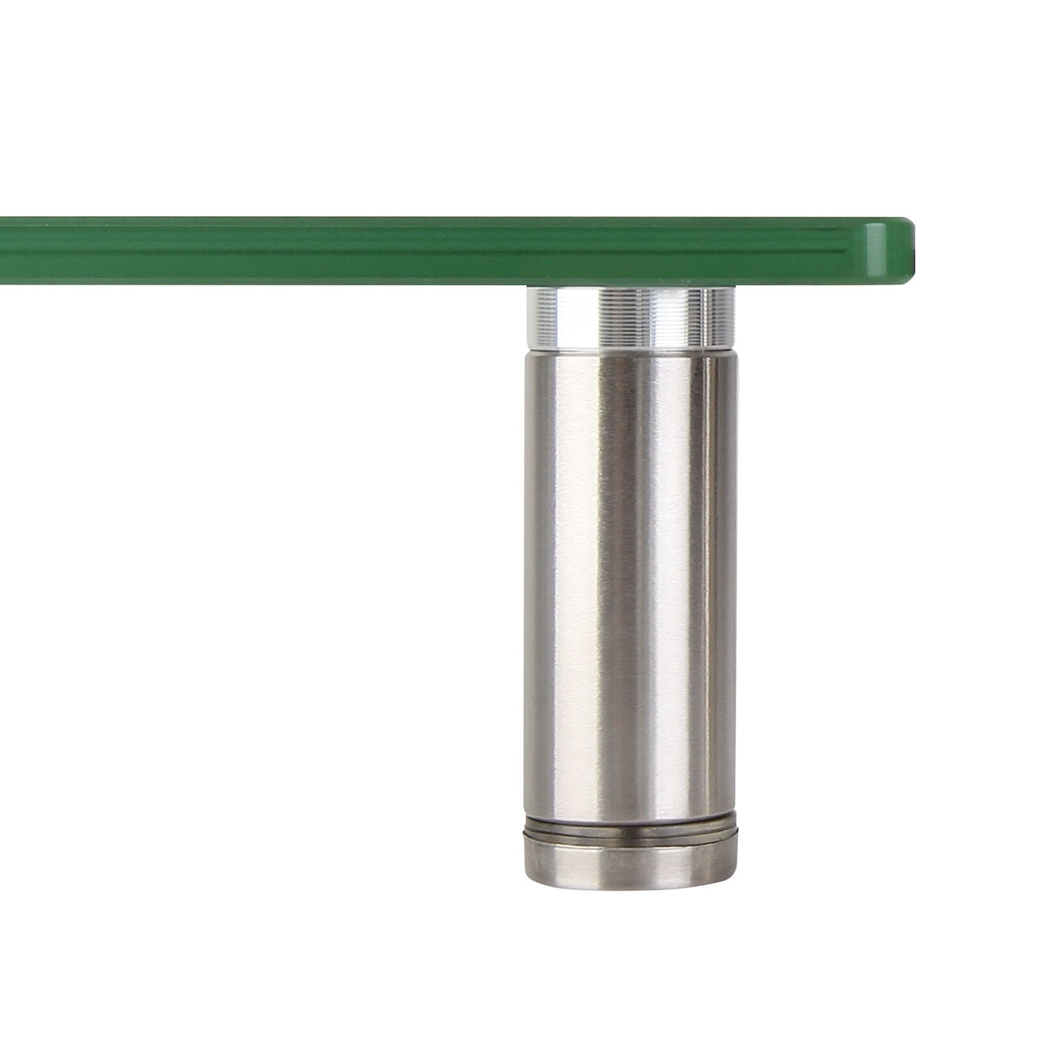 Monitor stand in glass/metal 1 m
