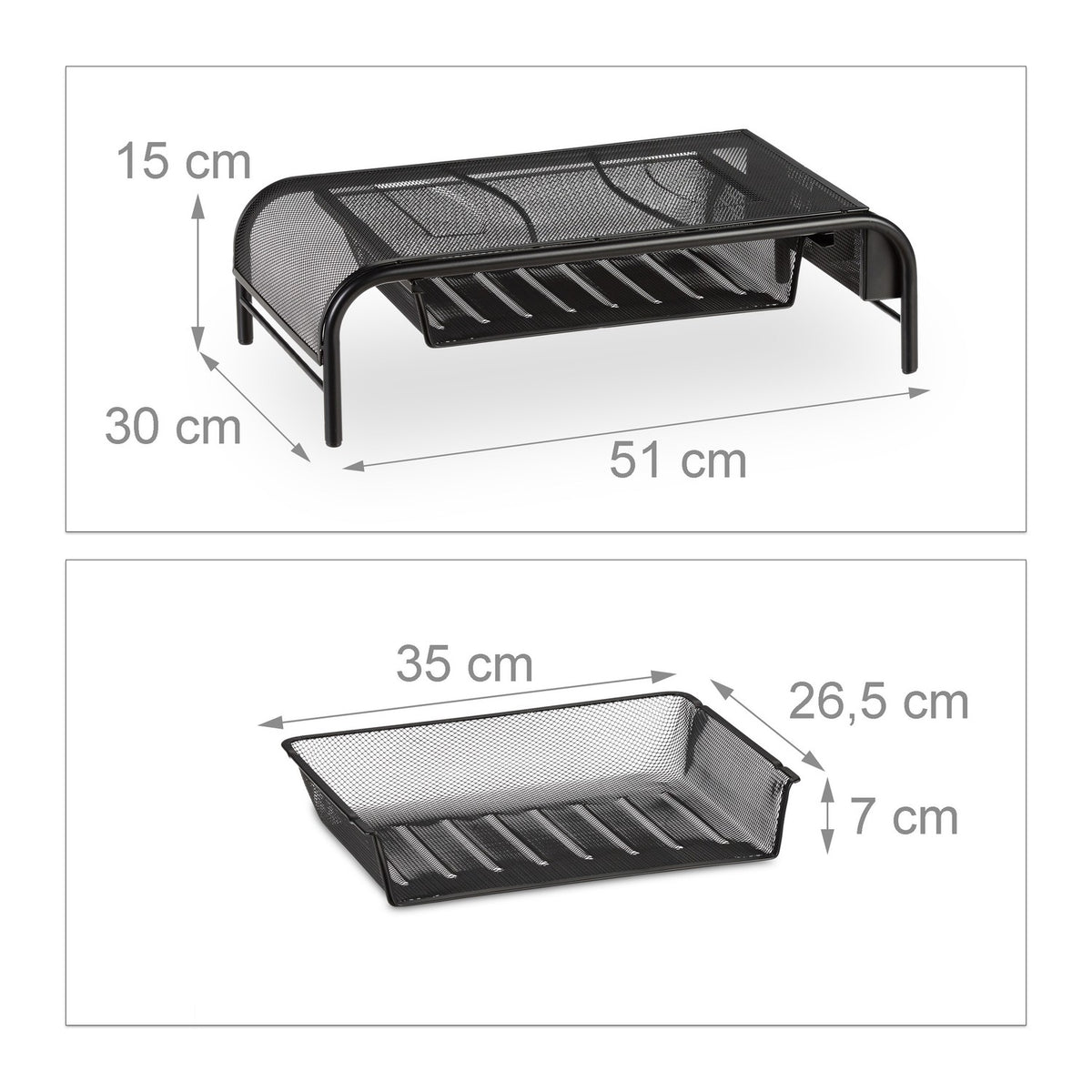 Monitor stand with box
