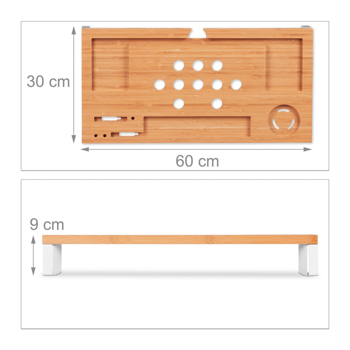 Monitor stand with table divider