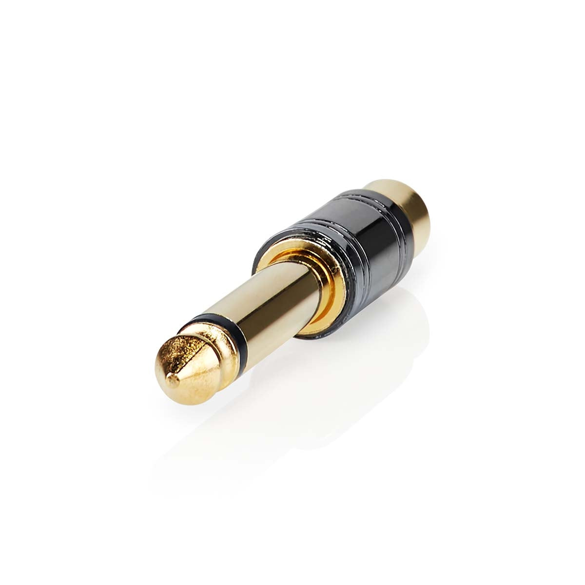 Mono Audio Adapter | 6.35 mm Male | RCA Female | Gold Plated | Straight | Metal | Metal | 1 pc. | Box