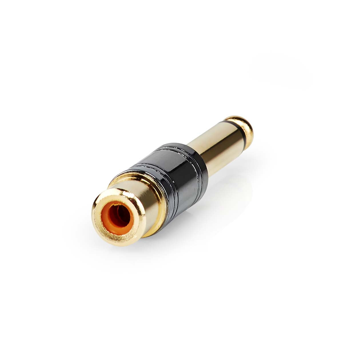 Mono Audio Adapter | 6.35 mm Male | RCA Female | Gold Plated | Straight | Metal | Metal | 1 pc. | Box