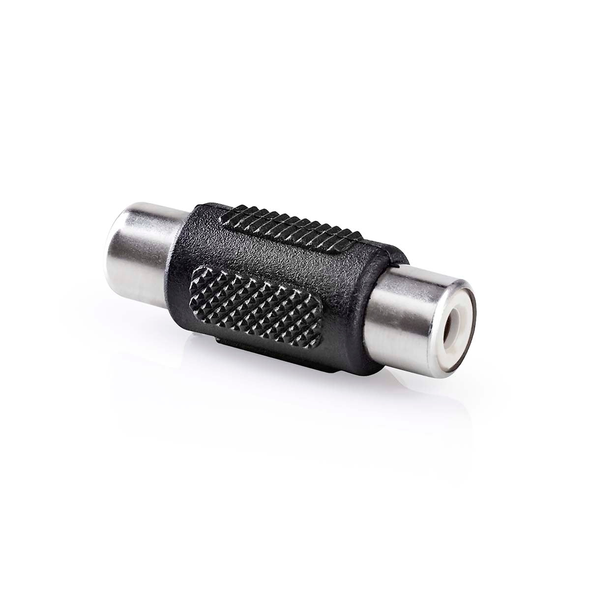 Mono Audio Adapter | RCA Female | RCA Female | Nickel Plated | Straight | ABS | Black | 1 pc. | Box