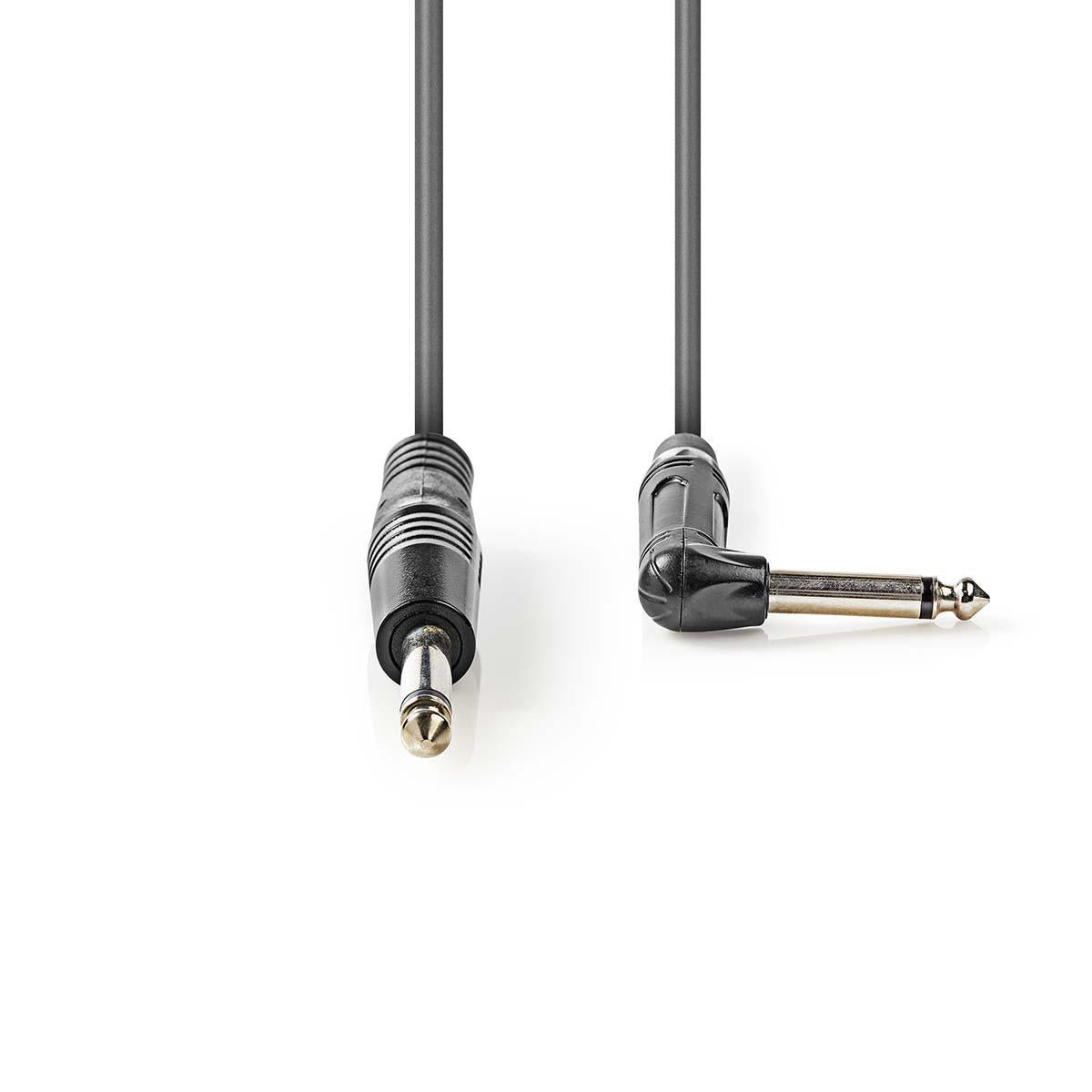 Mono audio cable | 6.35 mm Male | 6.35 mm Male | Nickel Plated | 5.00 m | Round | PVC
