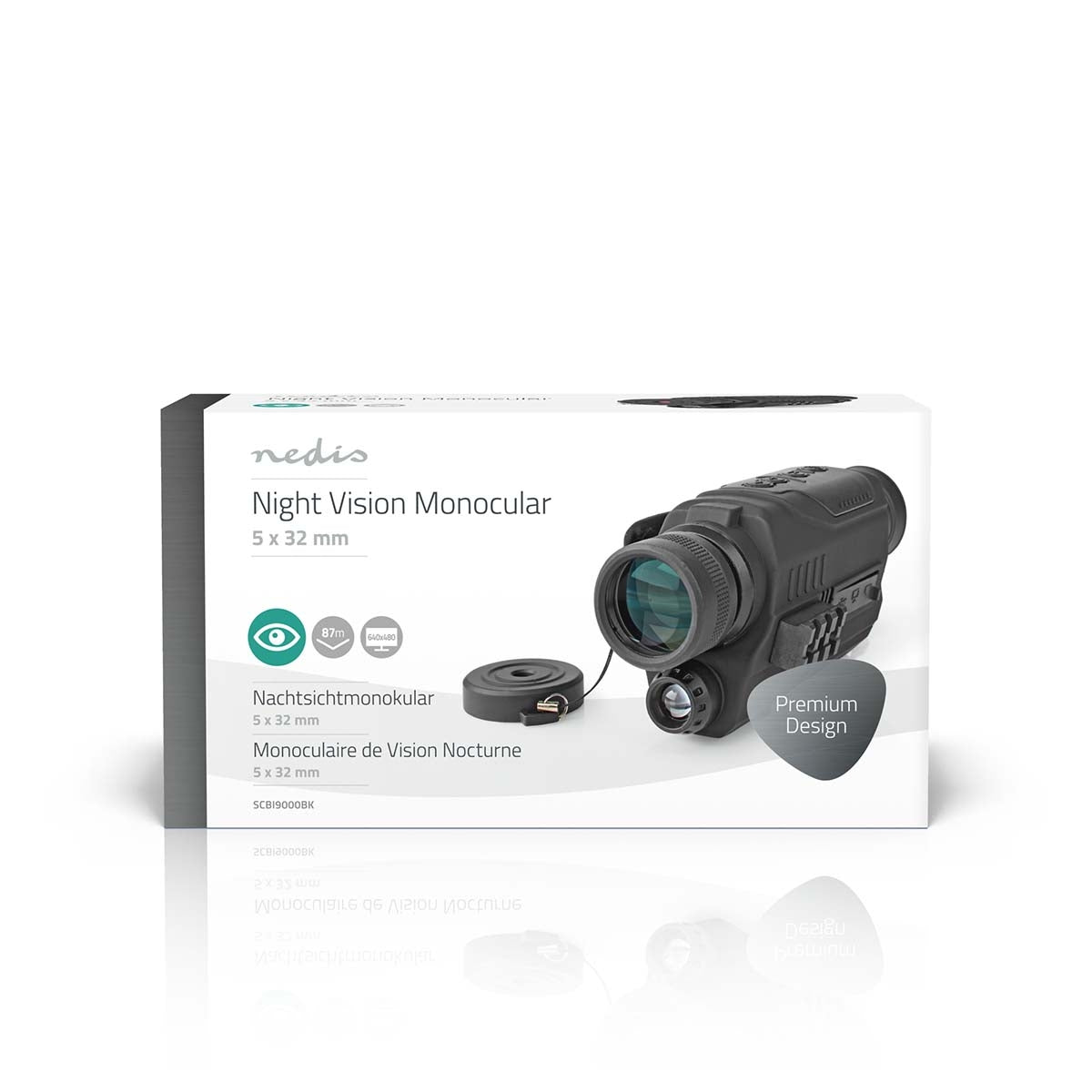 Monocular | Magnification: 5 x | Objective lens diameter: 32 mm | Field of view: 87 m | Night vision | Travel bag included
