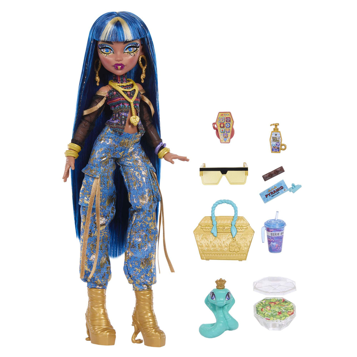 Monster High Cleo Doll with Pet Snake & Accessories