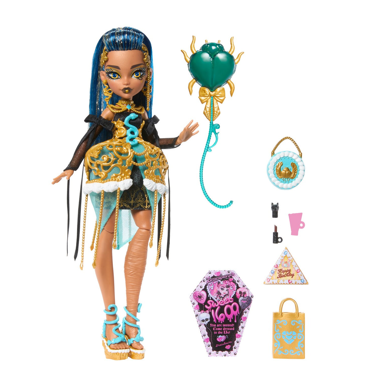 Monster High Cleo de Nile Doll with Party Dress & Accessories