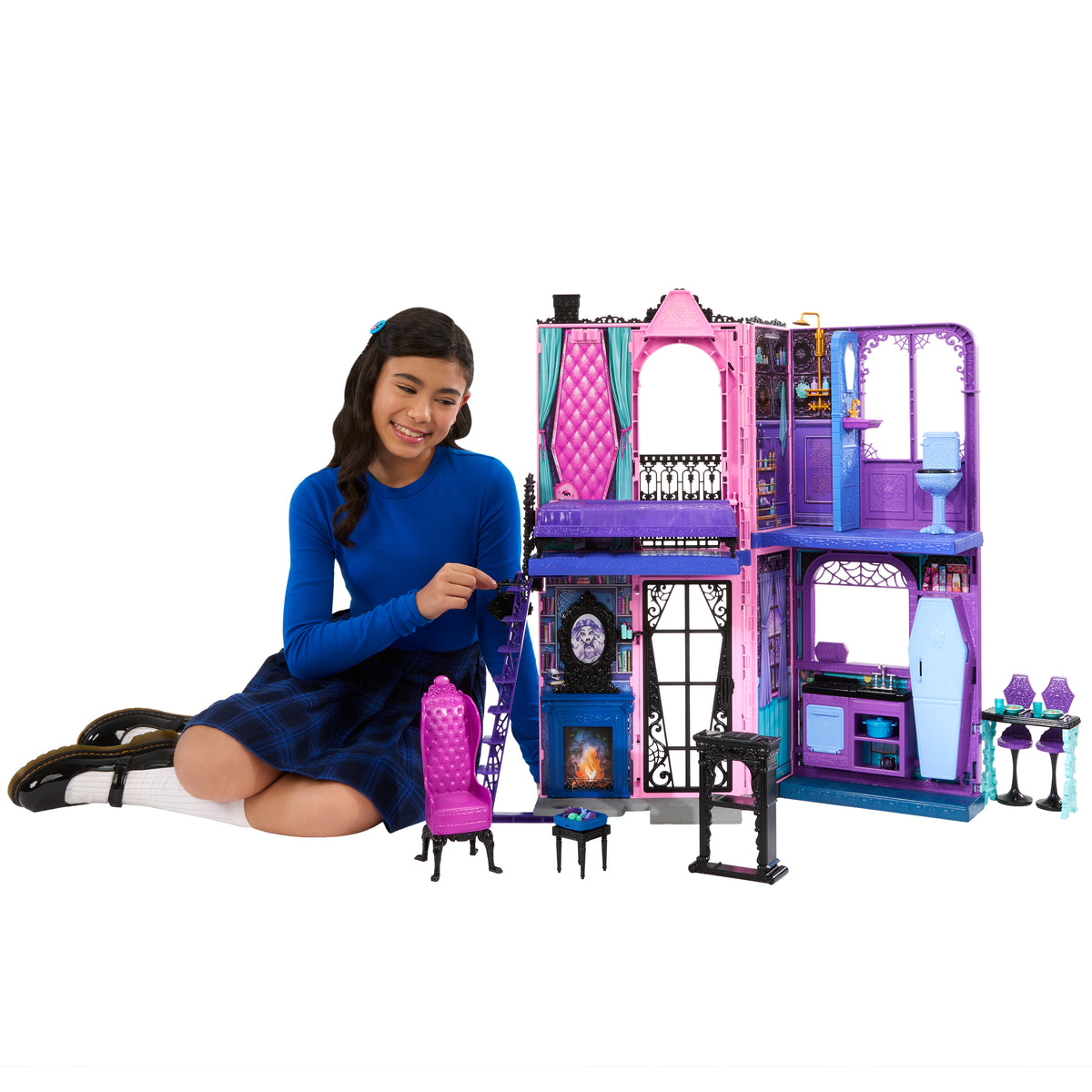 Monster High Doll Hotel with 5 Play Areas and Furniture