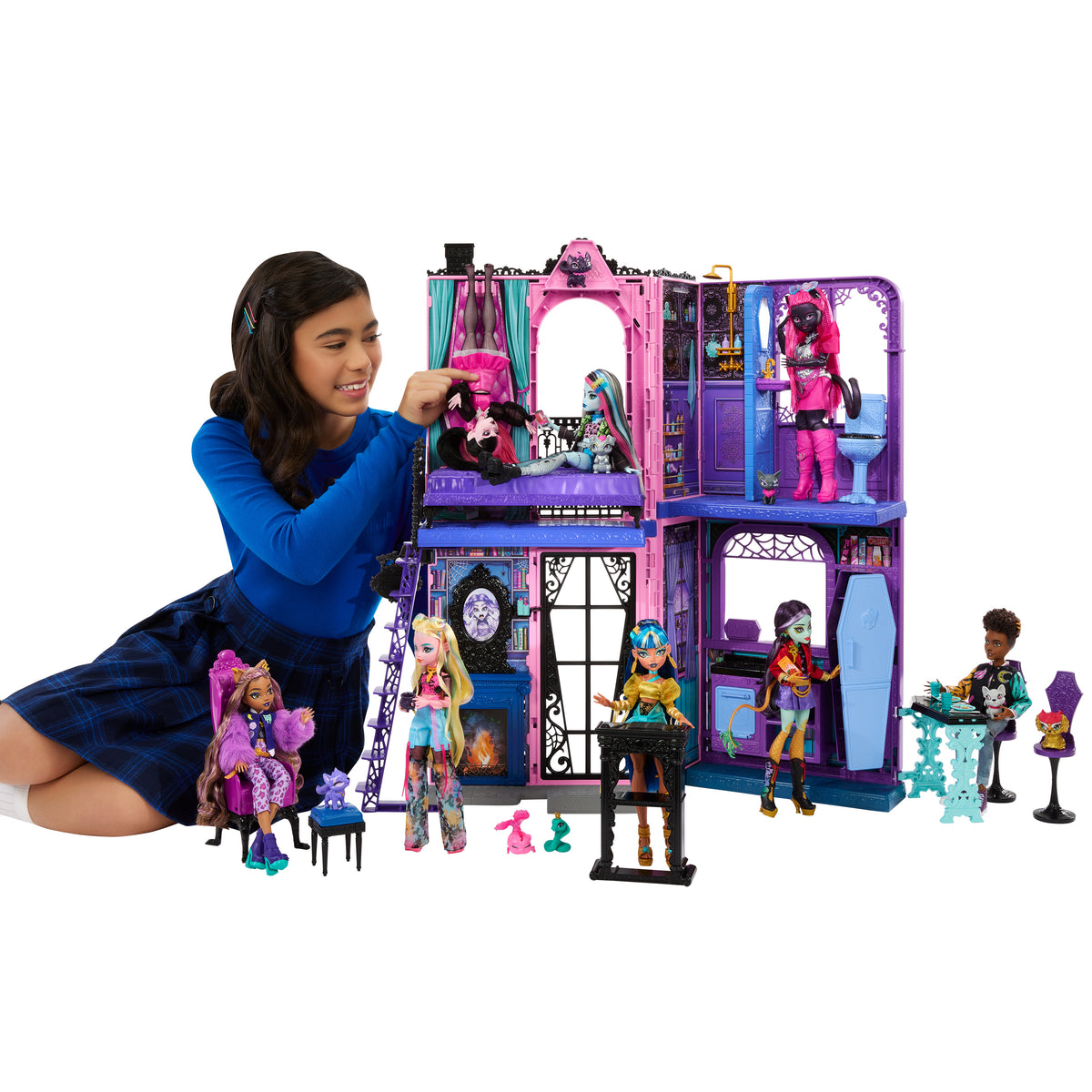 Monster High Doll Hotel with 5 Play Areas and Furniture