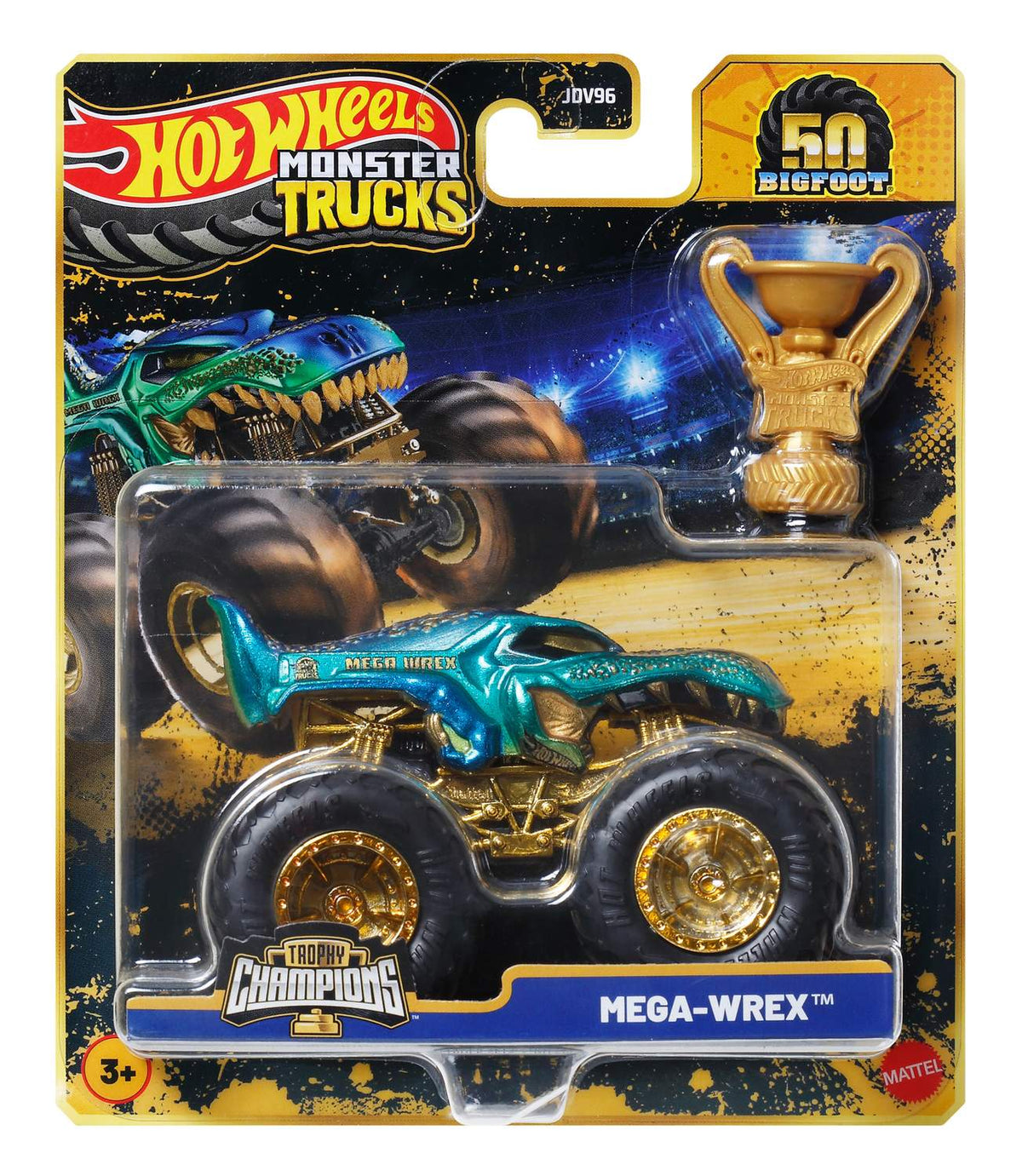 Monster Truck Bigfoot 1:64 Scale, Gold Trophy Edition